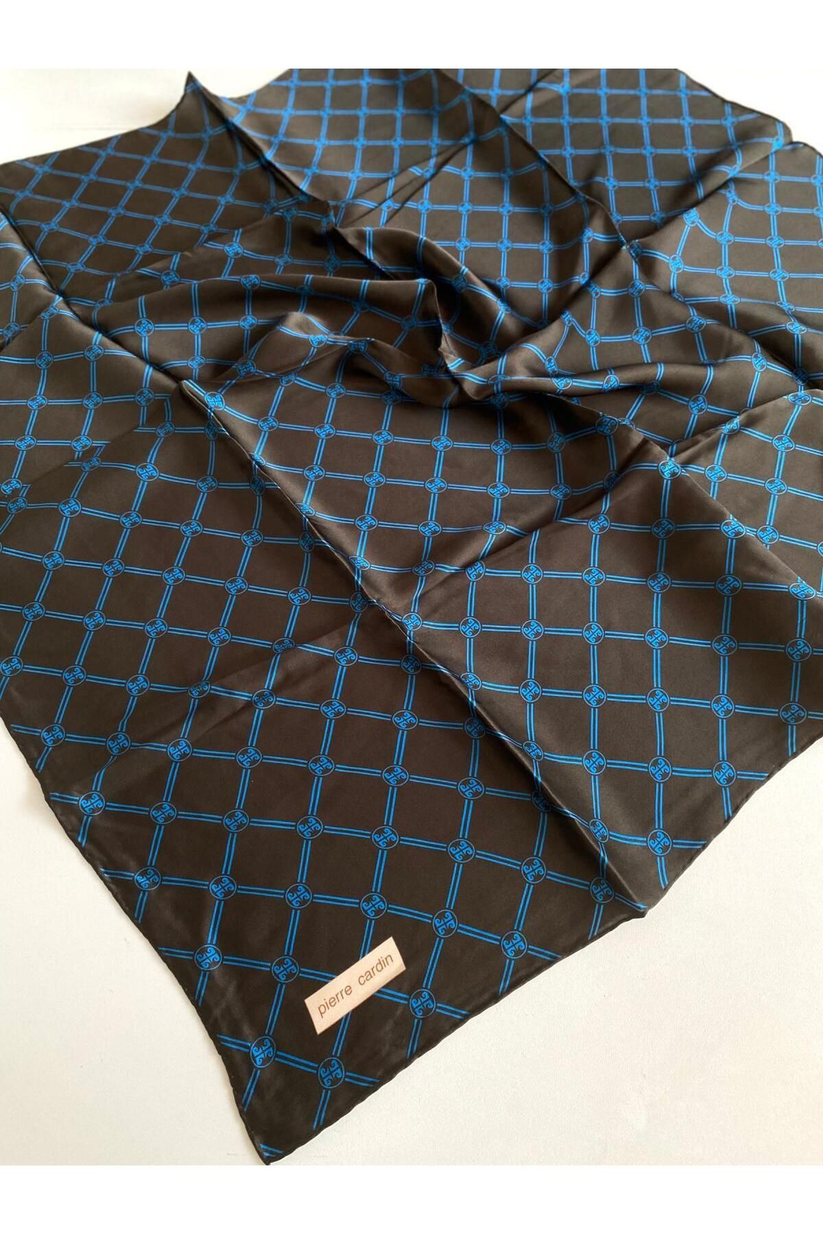 Pierre Cardin Sura İpek Eşarp 8902230-351-48172 Mavi Karışık Desen