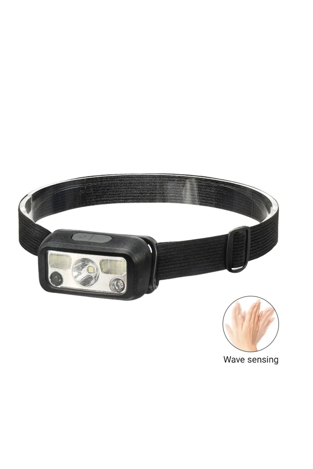 shop Hs-43 Sensörlü Şarjlı Type-c Çok Amaçlı Kırmızı Işıklı Kafa Lambası