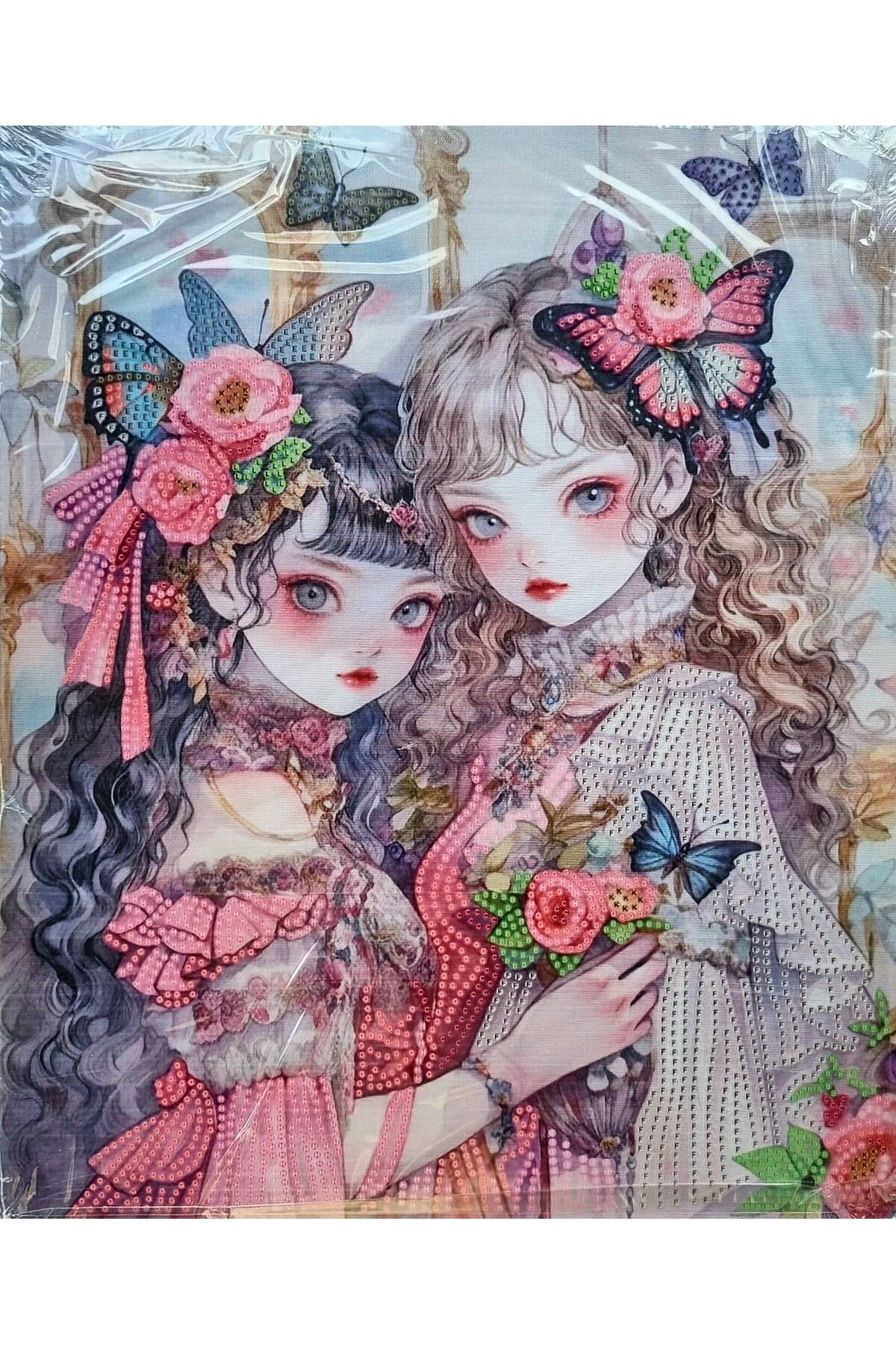 Hobiline 5d Elmas Taş Işleme Kiti 27 x 33 cm Anime Kız Desen