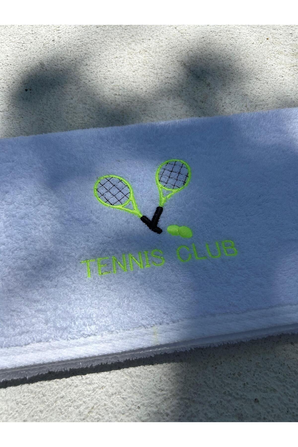 idutextile Sporcu Havlusu | Nakışlı - %100 Pamuk - Tüm Sporlar İçin Uygun - Tennis Club Tasarımı