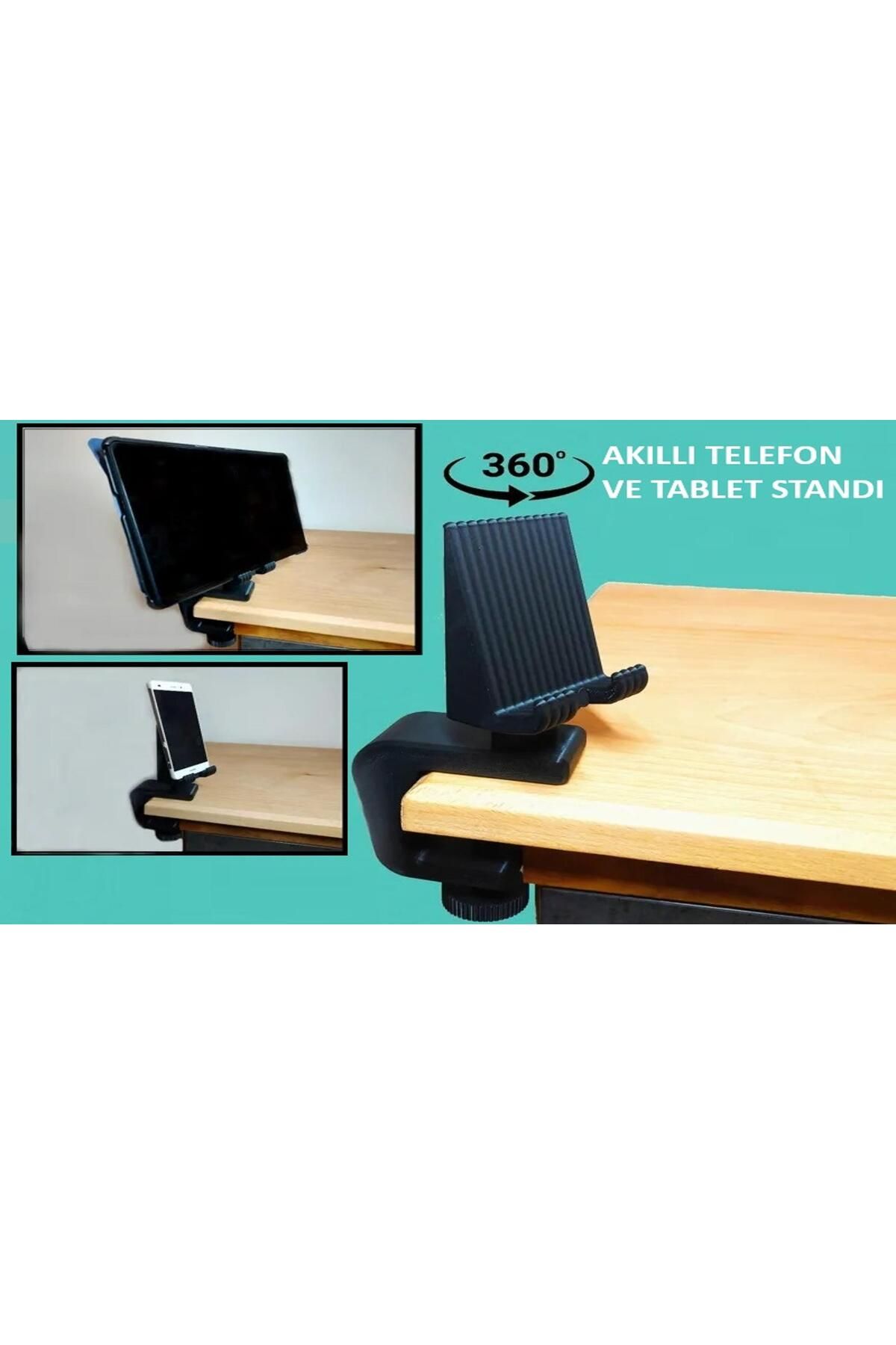 Innova Prınt 360° Döner Başlıklı Masa Kenarı Telefon & Tablet Standı