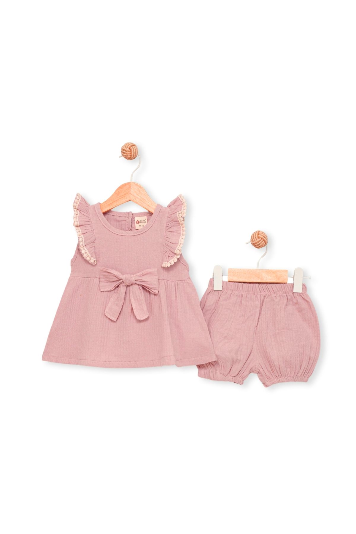 Oyo Store Fiyonklu Kız Bebek Şortlu Takım – 6-18 Ay