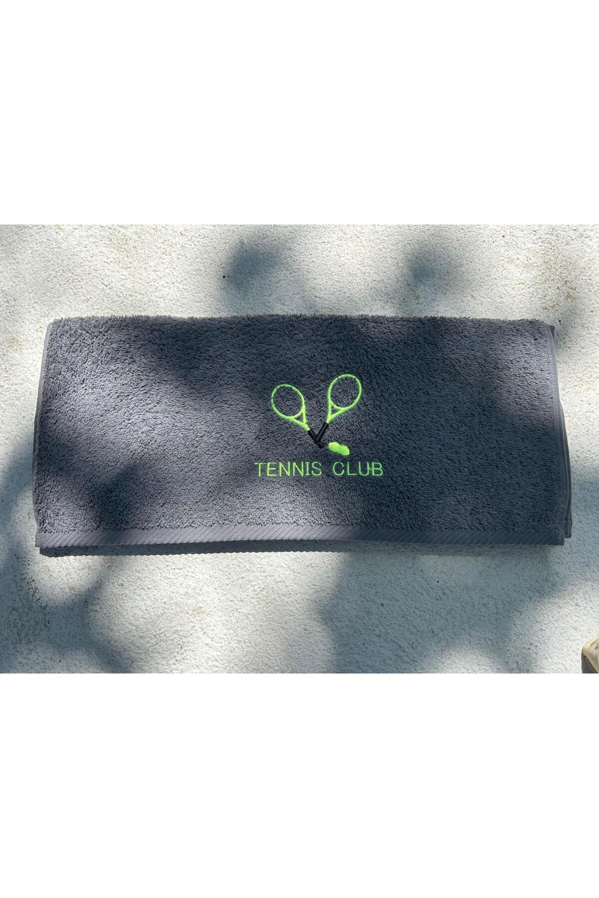 idutextile Sporcu Havlusu | Nakışlı - %100 Pamuk - Tüm Sporlar İçin Uygun - Tennis Club Tasarımı