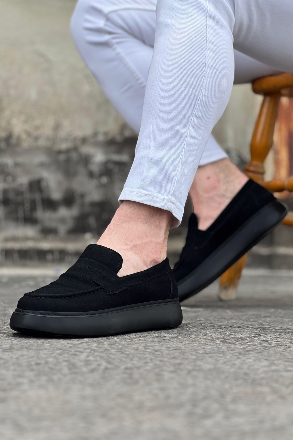 GETFAY WG161 Kömür Süet Erkek Casual Ayakkabı