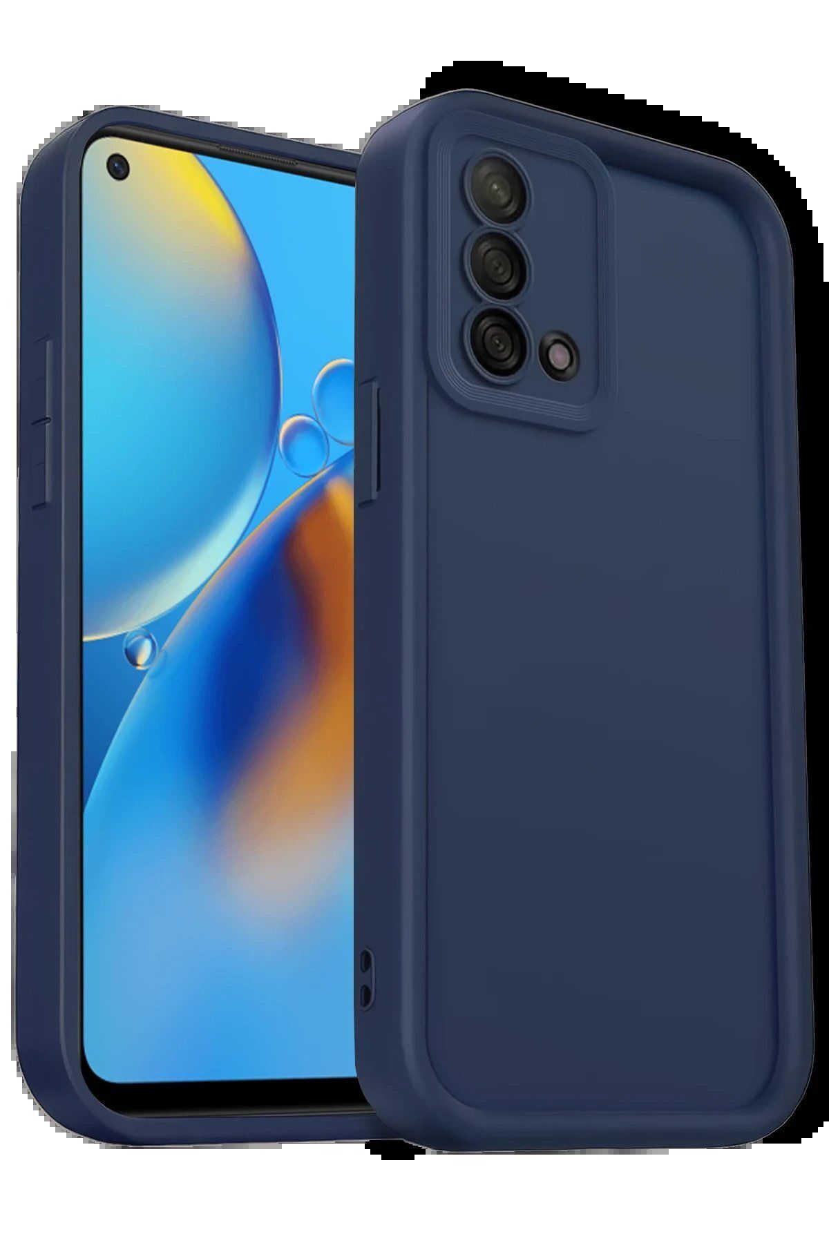ENEFENDİ Newface Oppo A74 4G Kılıf Viera Silikon - Lacivert