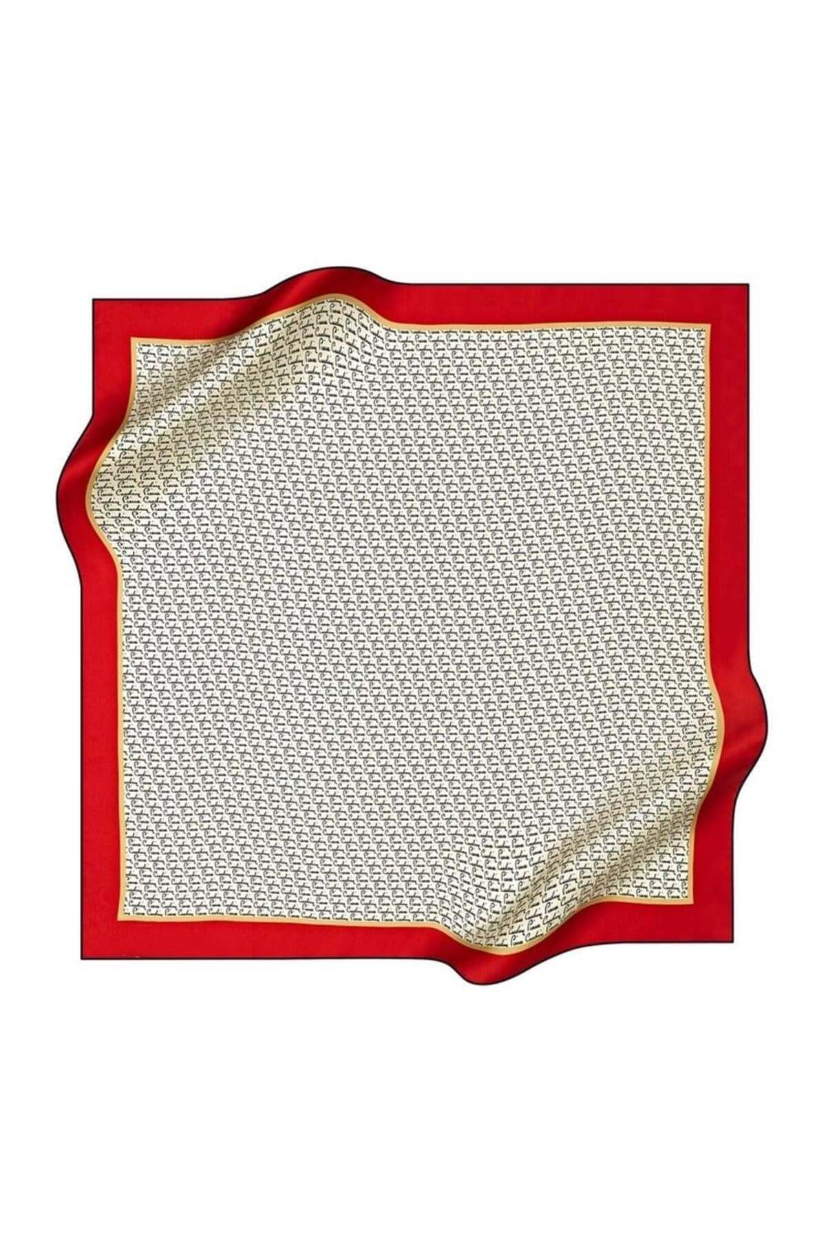 Pierre Cardin Tivil İpek Eşarp 8586438-923-48691 Kırmızı Karışık Desen