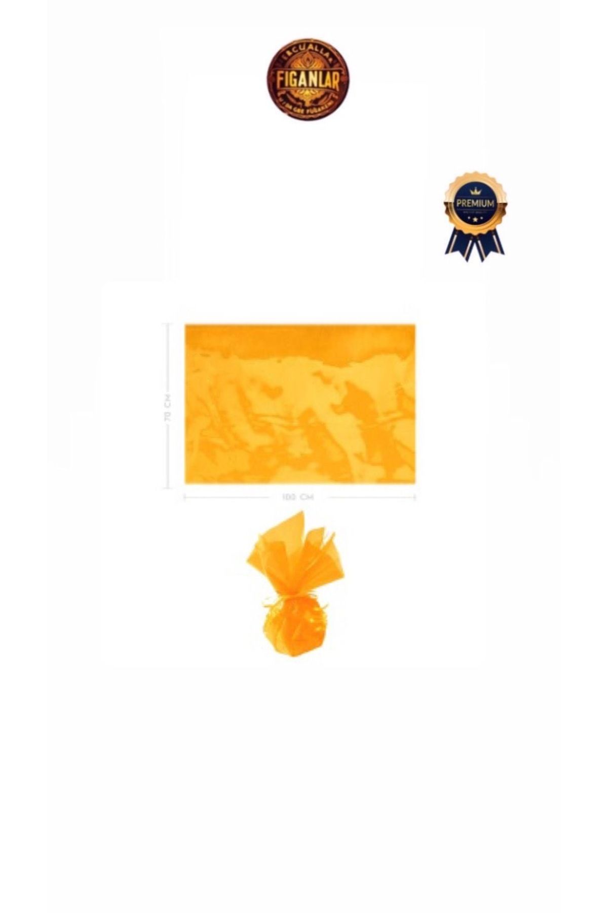 figanlar ambalaj Jelatin Opp Tabaka Ambalaj Poşeti Gold Sarı 70x100cm 10 Adet