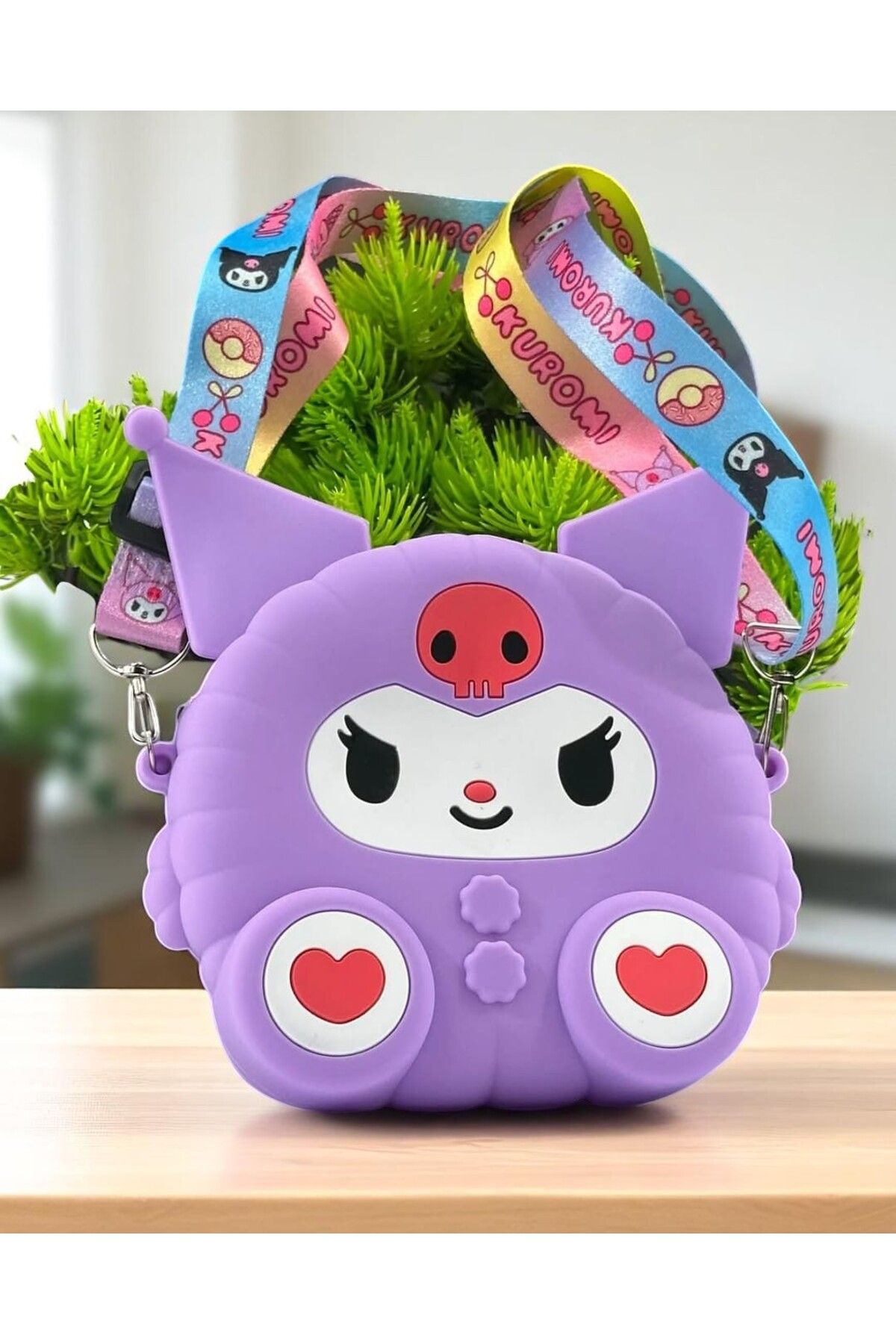 SHOPNEST Kız Çocuk Kuromi Askılı Çanta, Silikon Çocuk Çanta