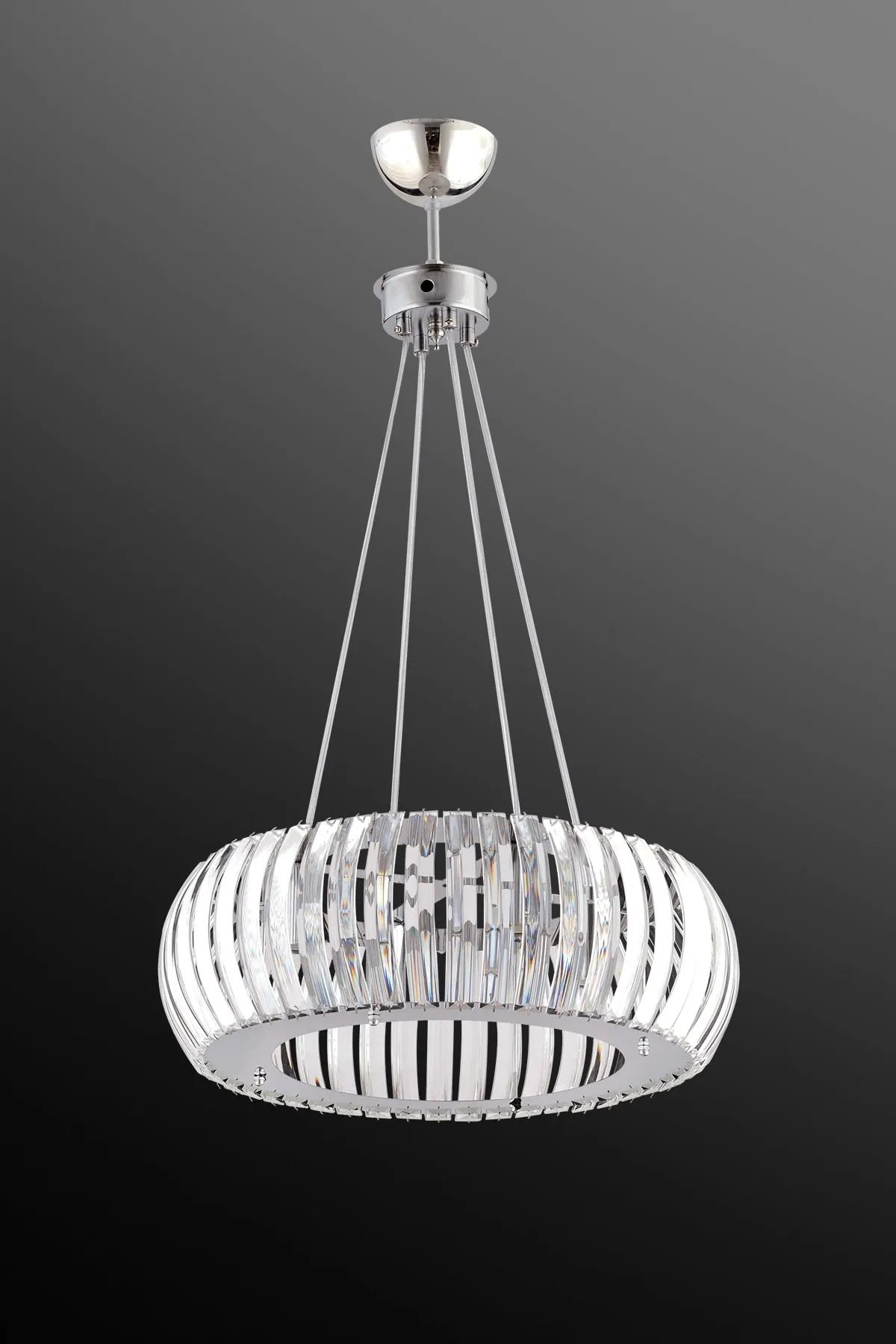 XİGENON Diamora Gold 40 Cm Kristal parlak taşlı yuvarlak şık tasarımlı avize