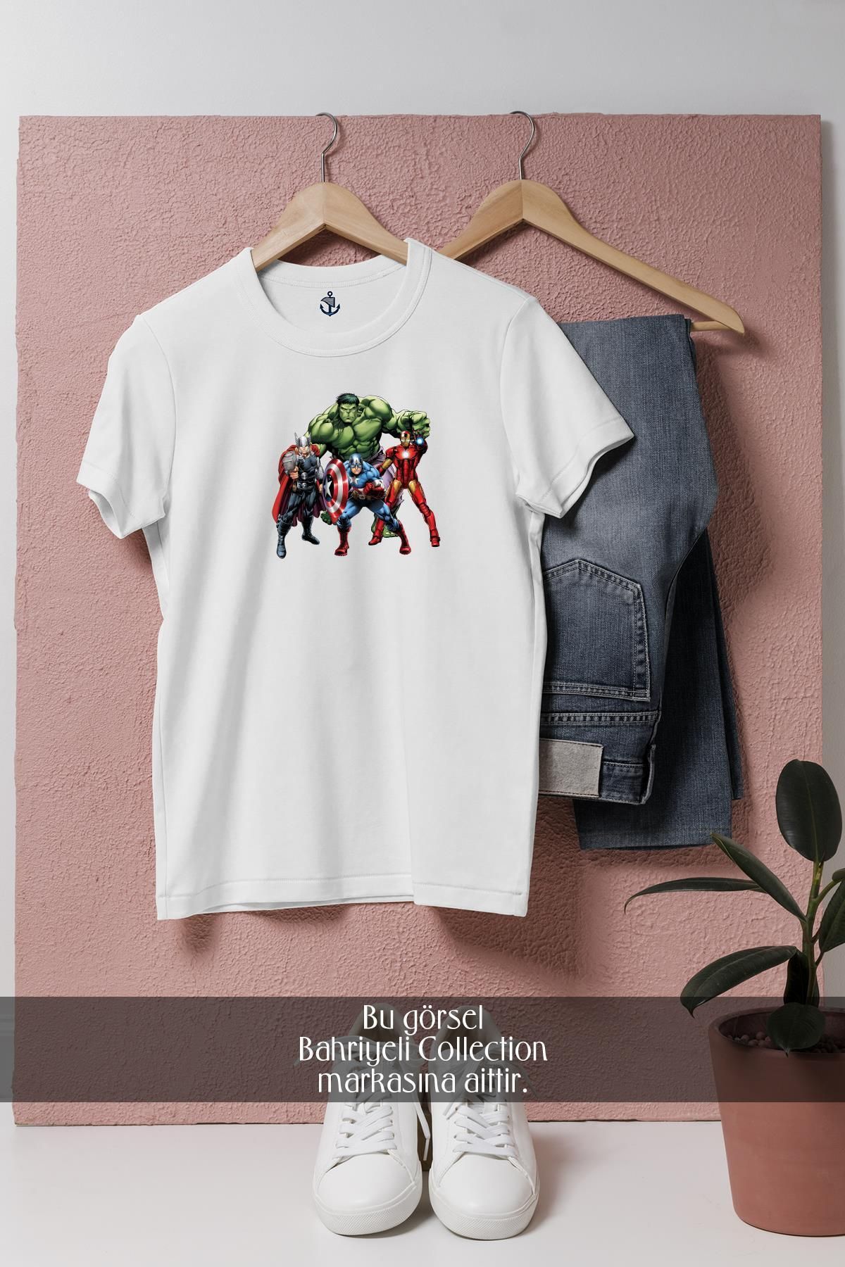 bahriyeli.jpeg Oversize Thor, Captain America, Iron-Man And Hulk Tasarımlı Unisex T-Shirt