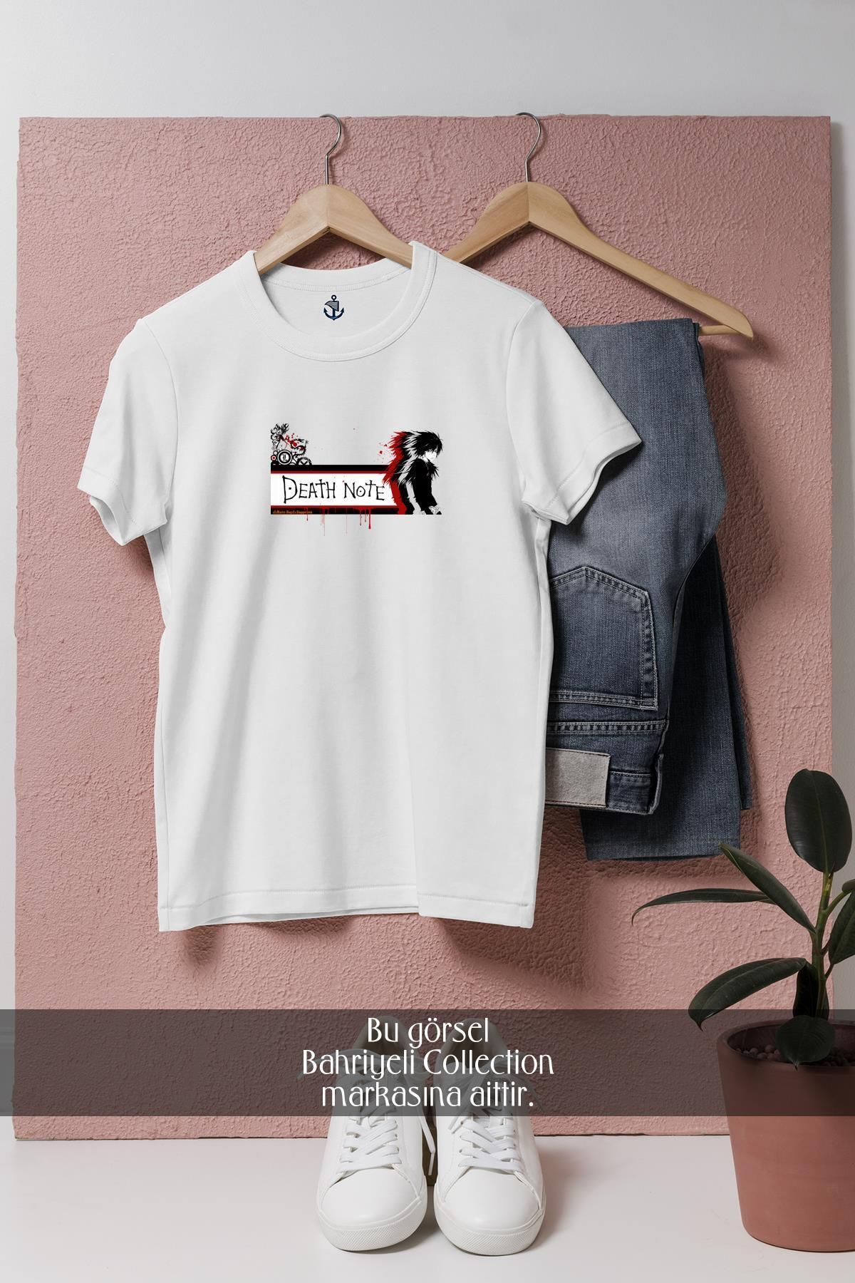 bahriyeli.jpeg Oversize Light Yagami Ryuk Death Note Drawing Tasarımlı Unisex T-Shirt