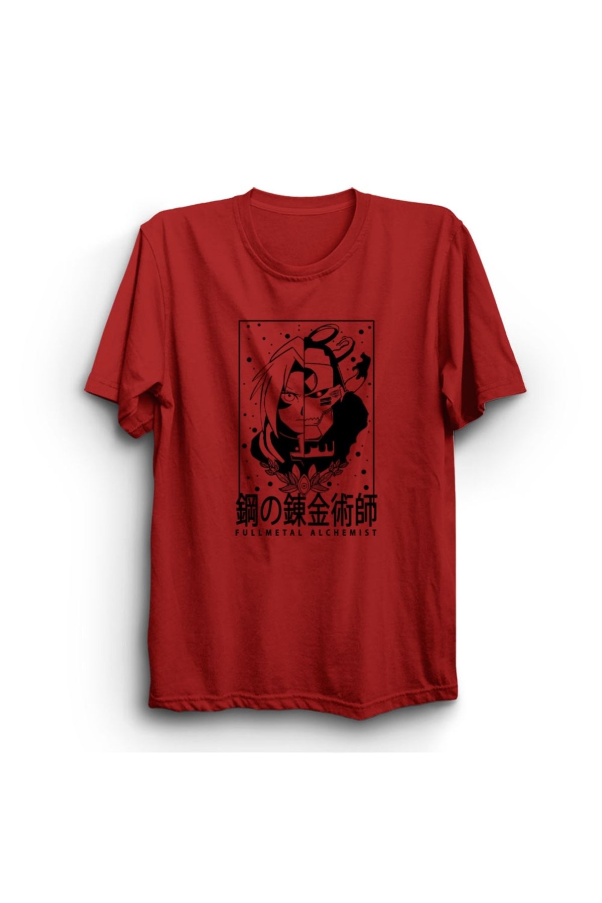 The Fame Fullmetal Alchemist, Anime Manga, Two Faces, Baskılı Unisex %100 Pamuk Tişört