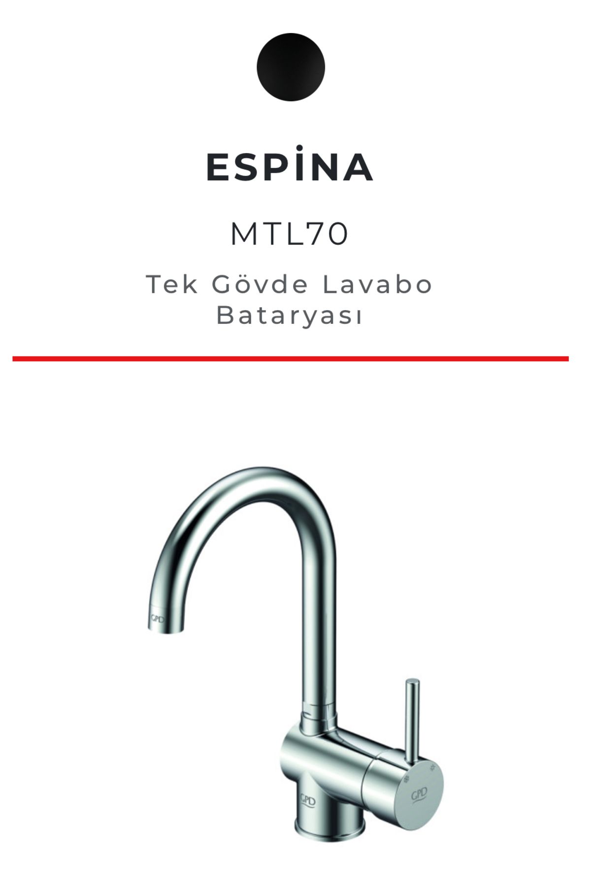 GPD ESPİNA KUĞU LAVABO BATARYASI (12 YIL SERVİS GARANTİLİ)