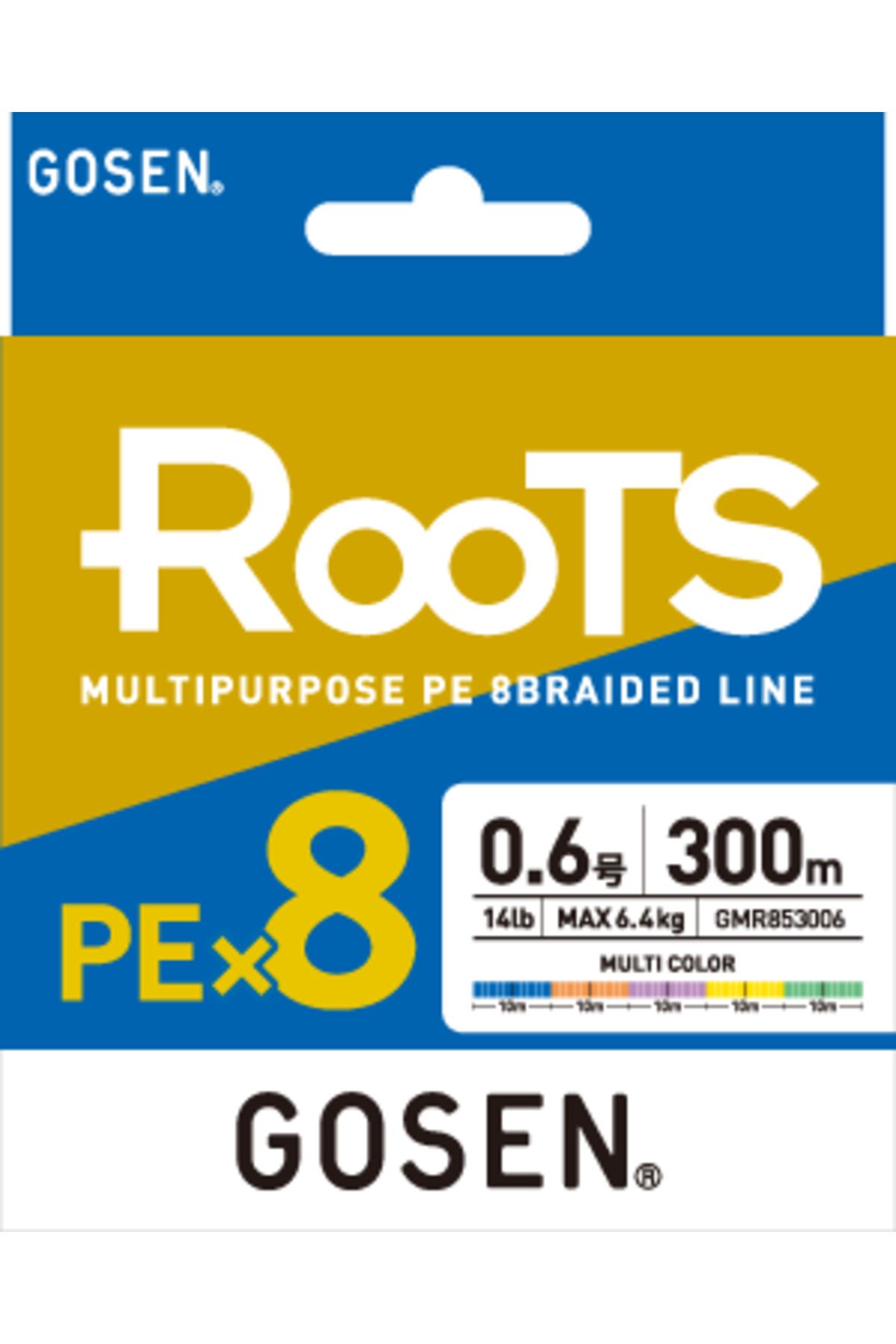GOSEN X8 Roots PE 8 Örgü Spin İp Misina 300mt Multi Color