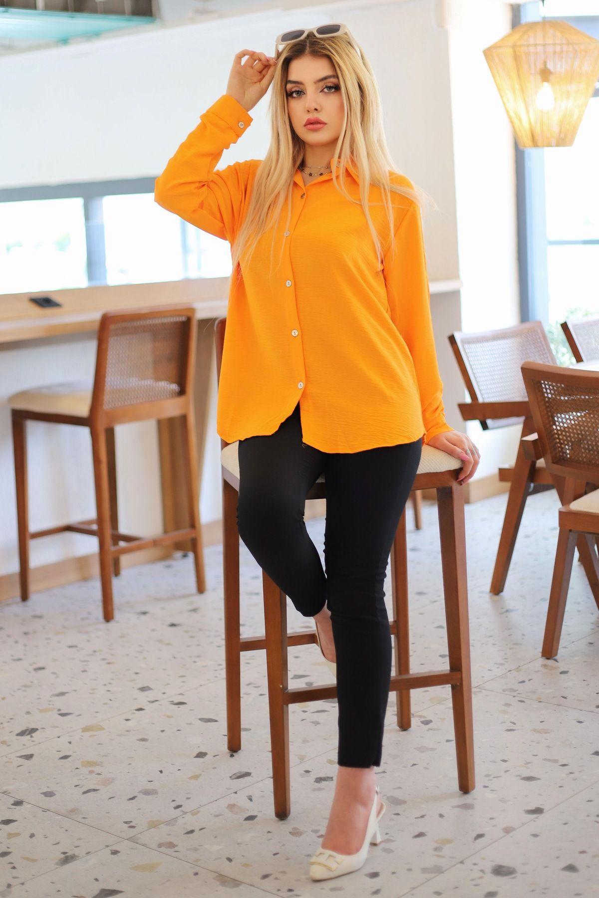 MC Boutique Ayrobin Oversize Kadın Gömlek