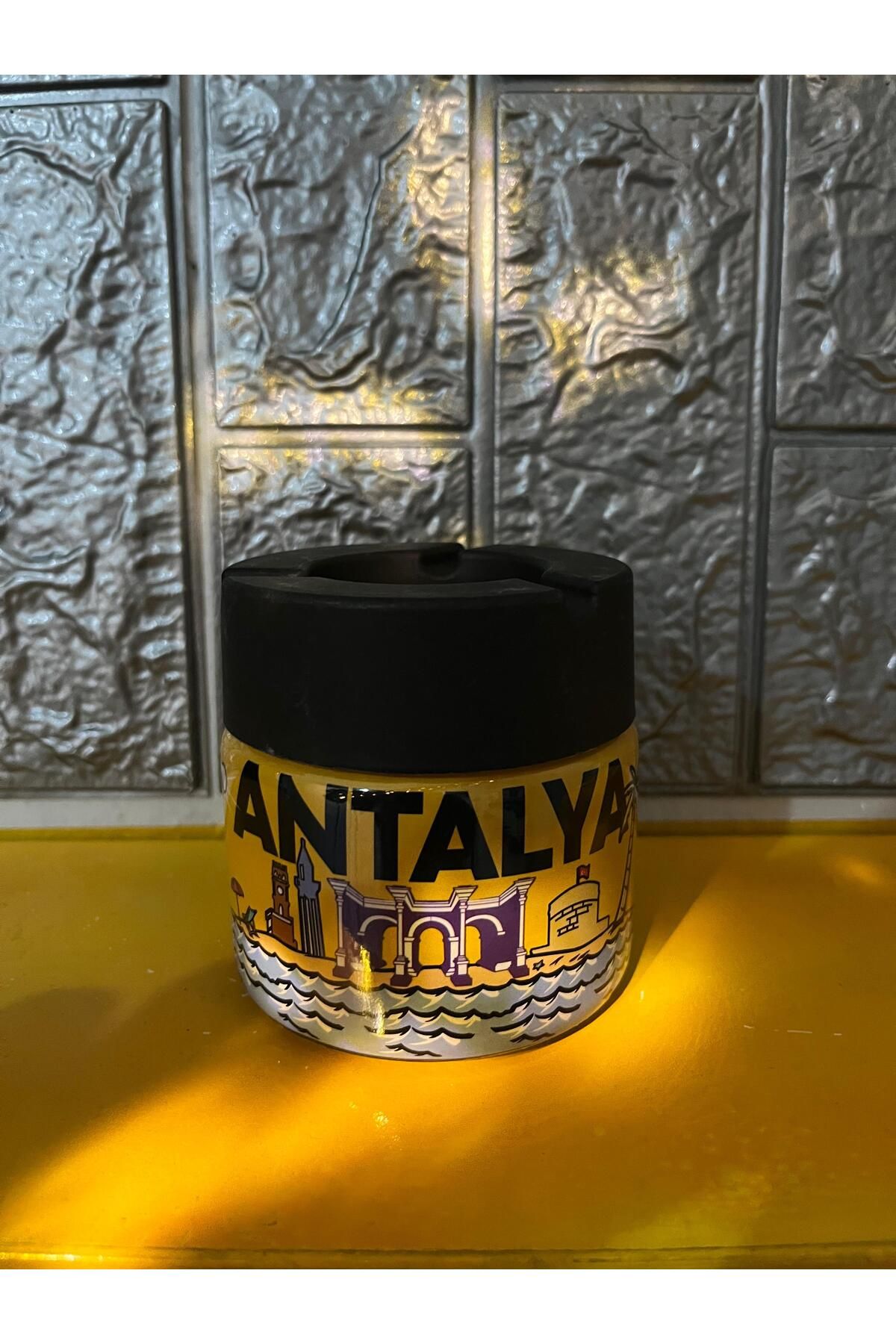 DekoLab Antalya Baskılı Şık Küllük - Evinize Akdeniz Esintisi