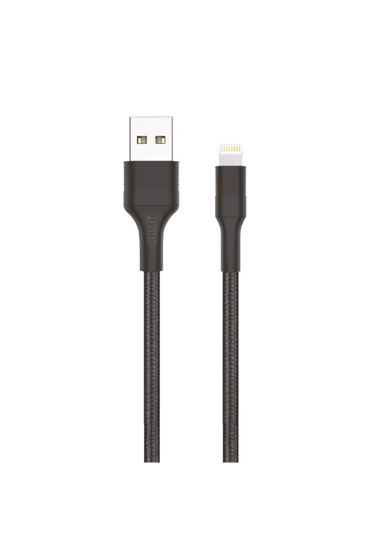 Phixi Force Cb431L 3.0A Lightning Usb Hasır Örgü Şarj ve Data Kablosu