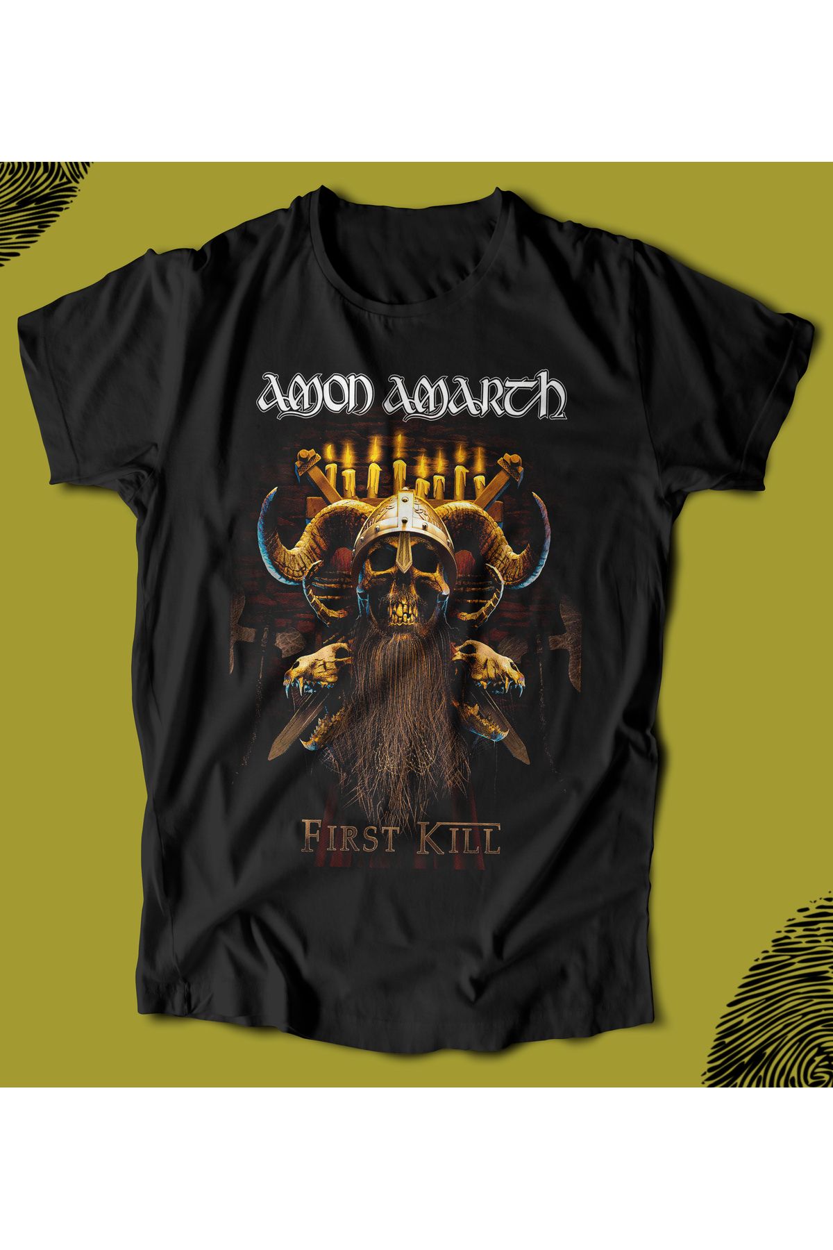 BUTSHIRT BU Tişört 'Amon Amarth - First Kill' Regular-Fit' Unisex Tişört