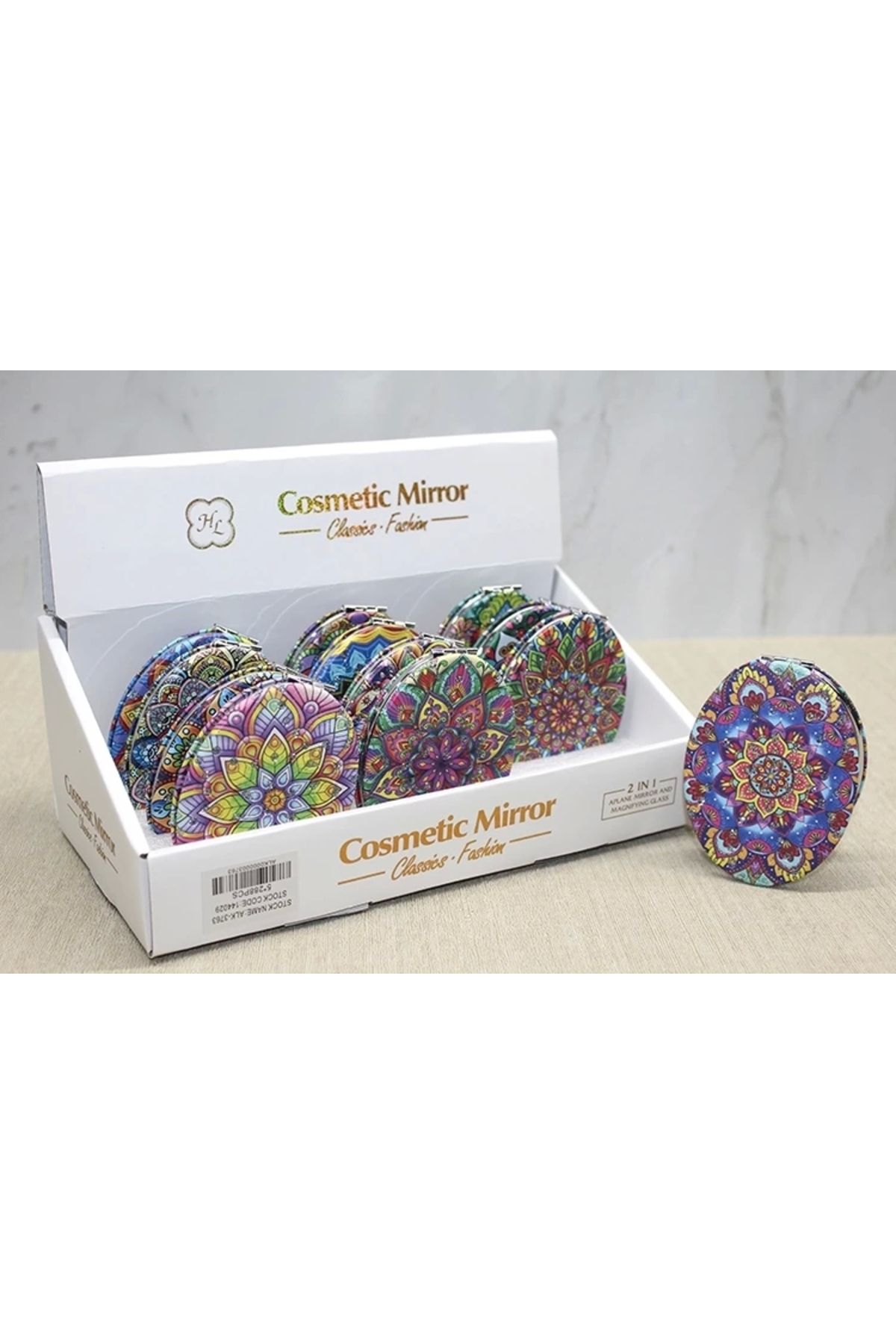 shop Taşlı El Aynası Oval İnce Alk3763