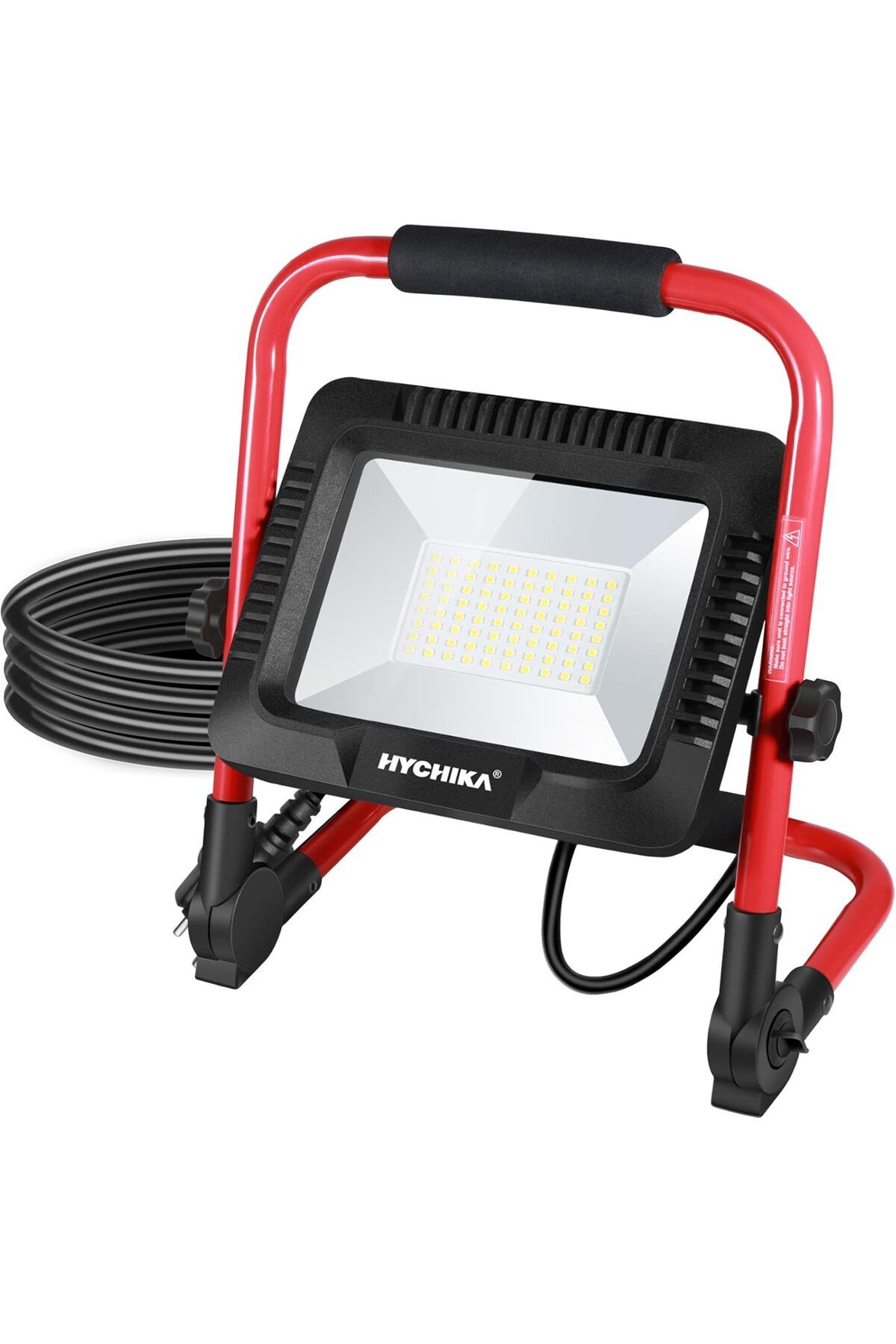 MEGOBİNE WHERE şantiye projektörü, 50 W, HYCHIKA LED projektör, 5500 lm, 6500 K, su geçirmez IP65 çalı