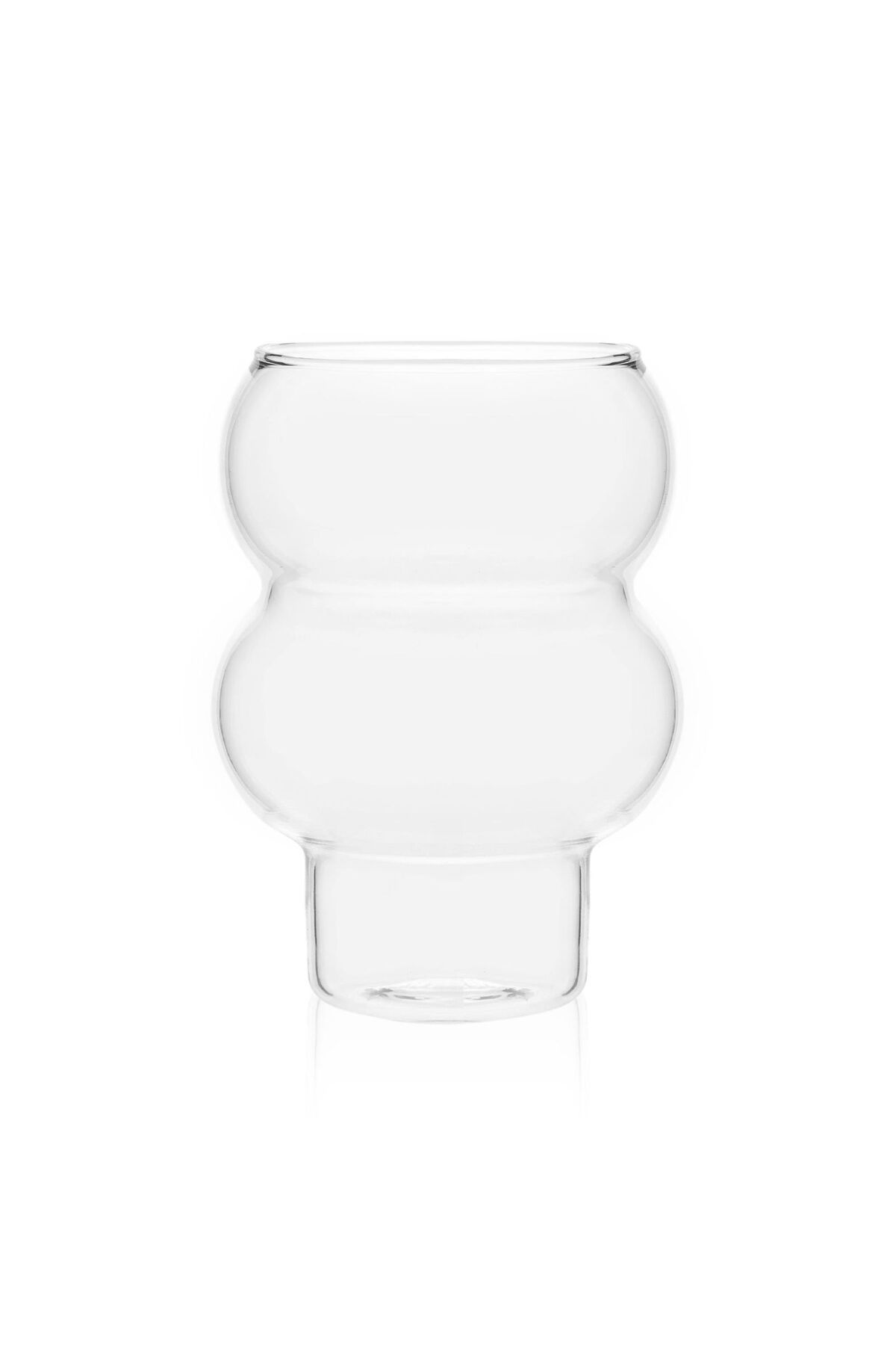 MATMEL Boğumlu Borosilikat Cam Bardak - Şeffaf - 520 ml