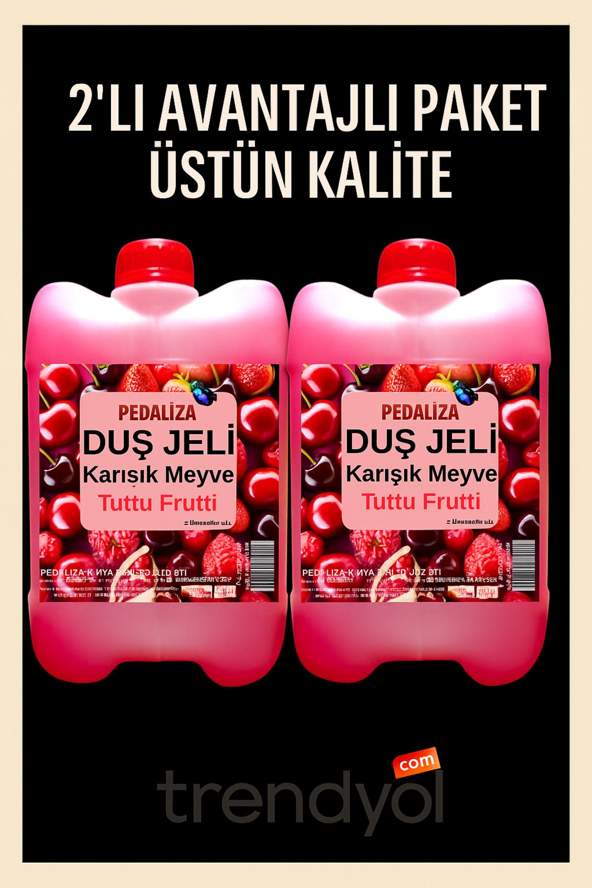 pedaliza Duş Jeli 5 Litre x 2'li Avantajlı Paket – Karışık Meyve Tuttu Frutti
