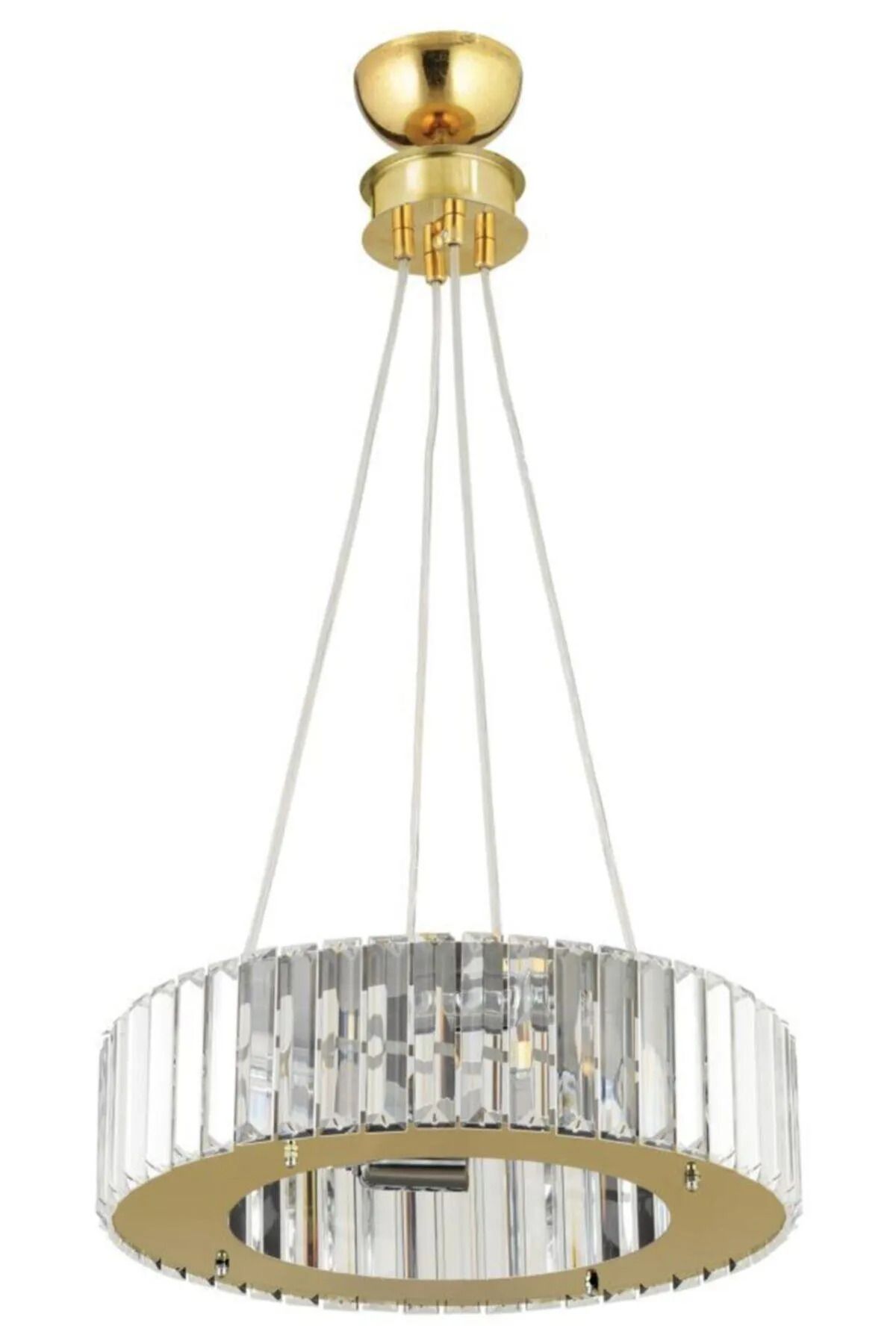 XİGENON Opalya GÜMÜŞ 37 Cm Kristal Taşlı 10 luk Taşlı Avize