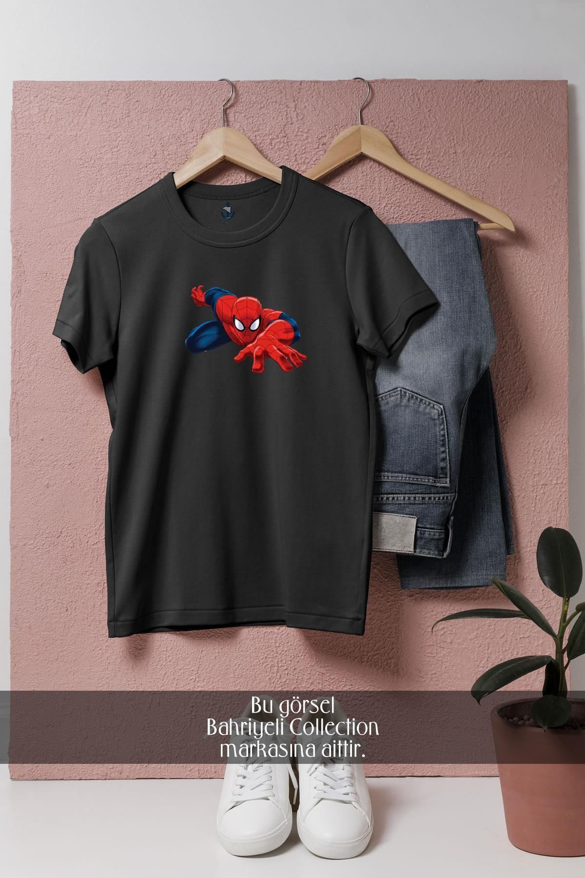 Bahriyeli Collection Oversize Spider-man - Örümcek Adam 3 Vektörel Tasarımlı Unisex T-Shirt