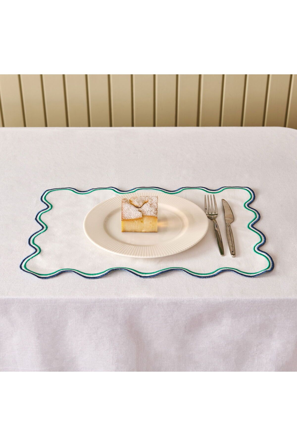 ASPARTAM Soft Nonna Amerikan Servis - Yeşil / Mavi - 30x50 cm