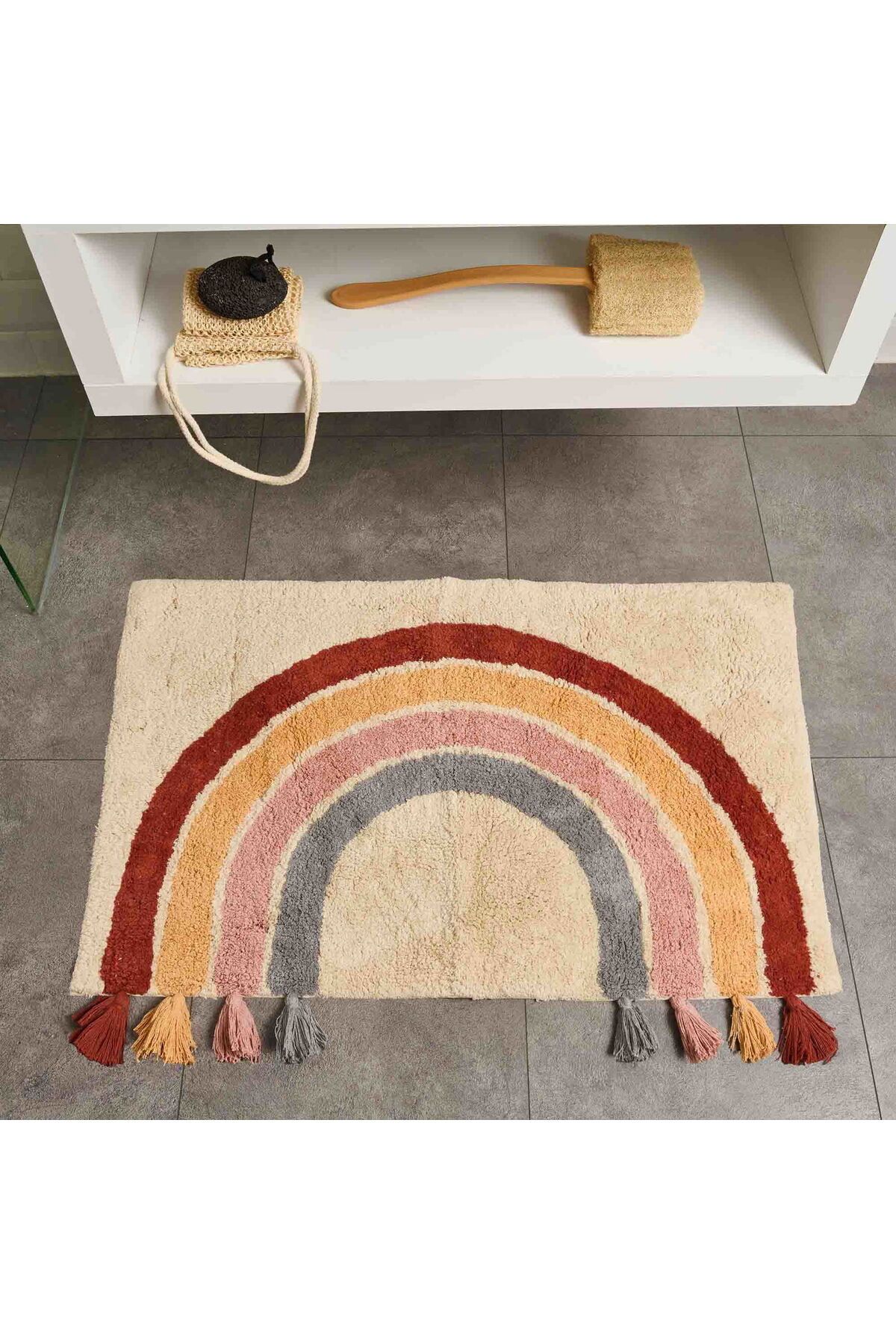 MATMEL Soft Tufting Banyo Paspası - Renkli - 60x90 cm