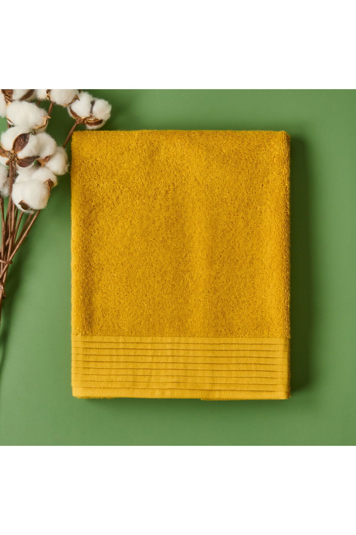 ASPARTAM Soft Premium Yüz Havlusu - Hardal - 50x90 cm