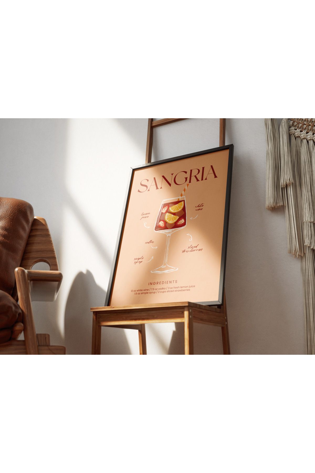 Home Sangria Kokteyli Çerçeveli Tablo