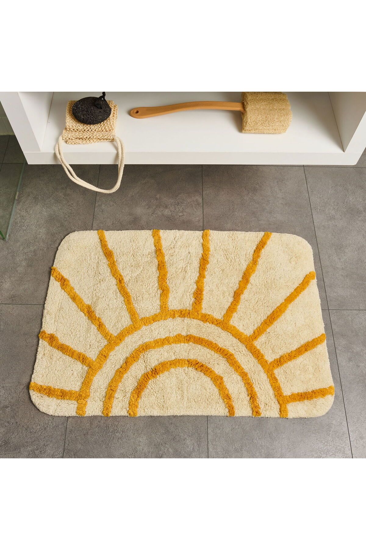 MATMEL Soft Sun Tufting Banyo Paspası - Ekru - 60x90 cm