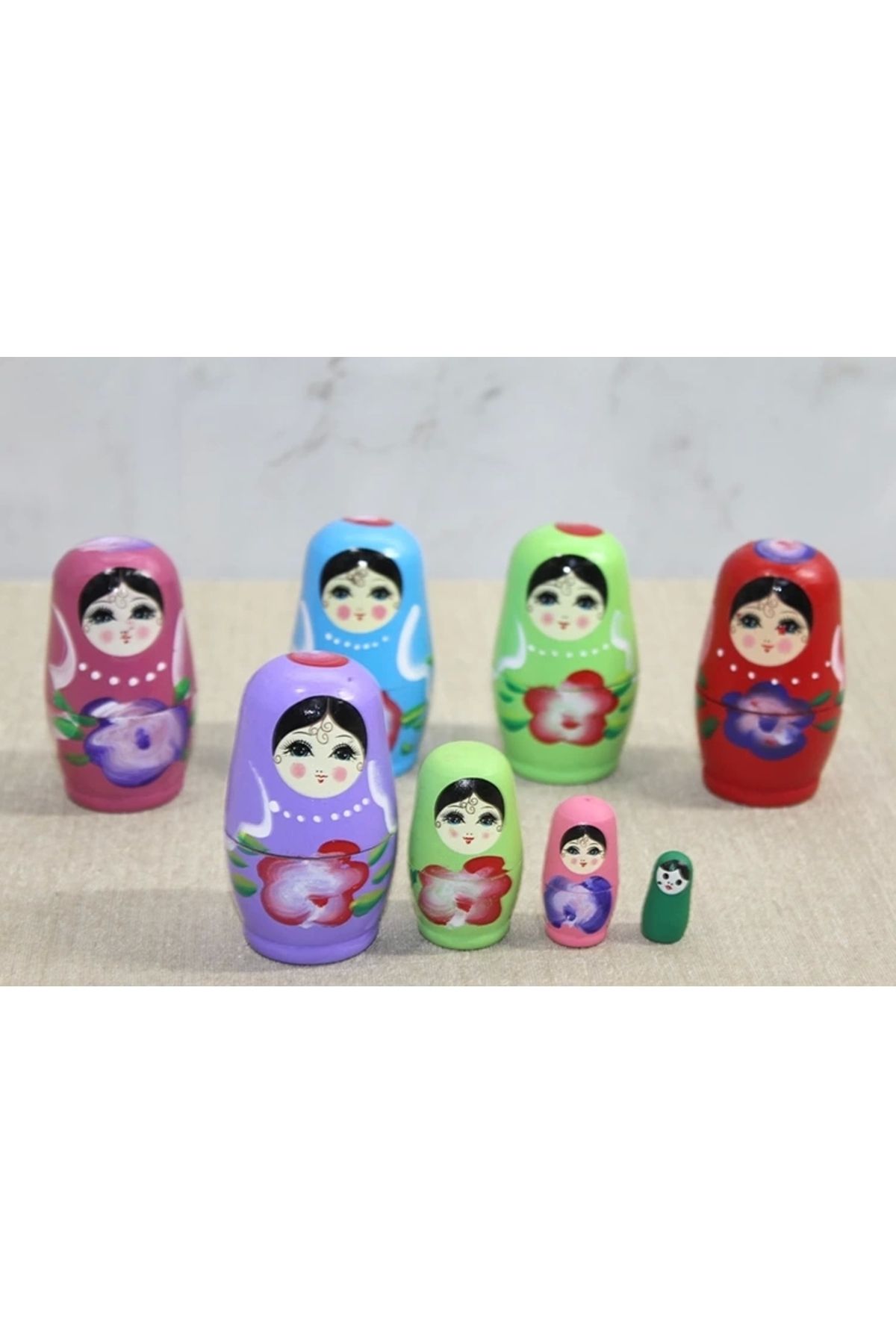 shop 4'lü Ahşap Matruşka Alk3814