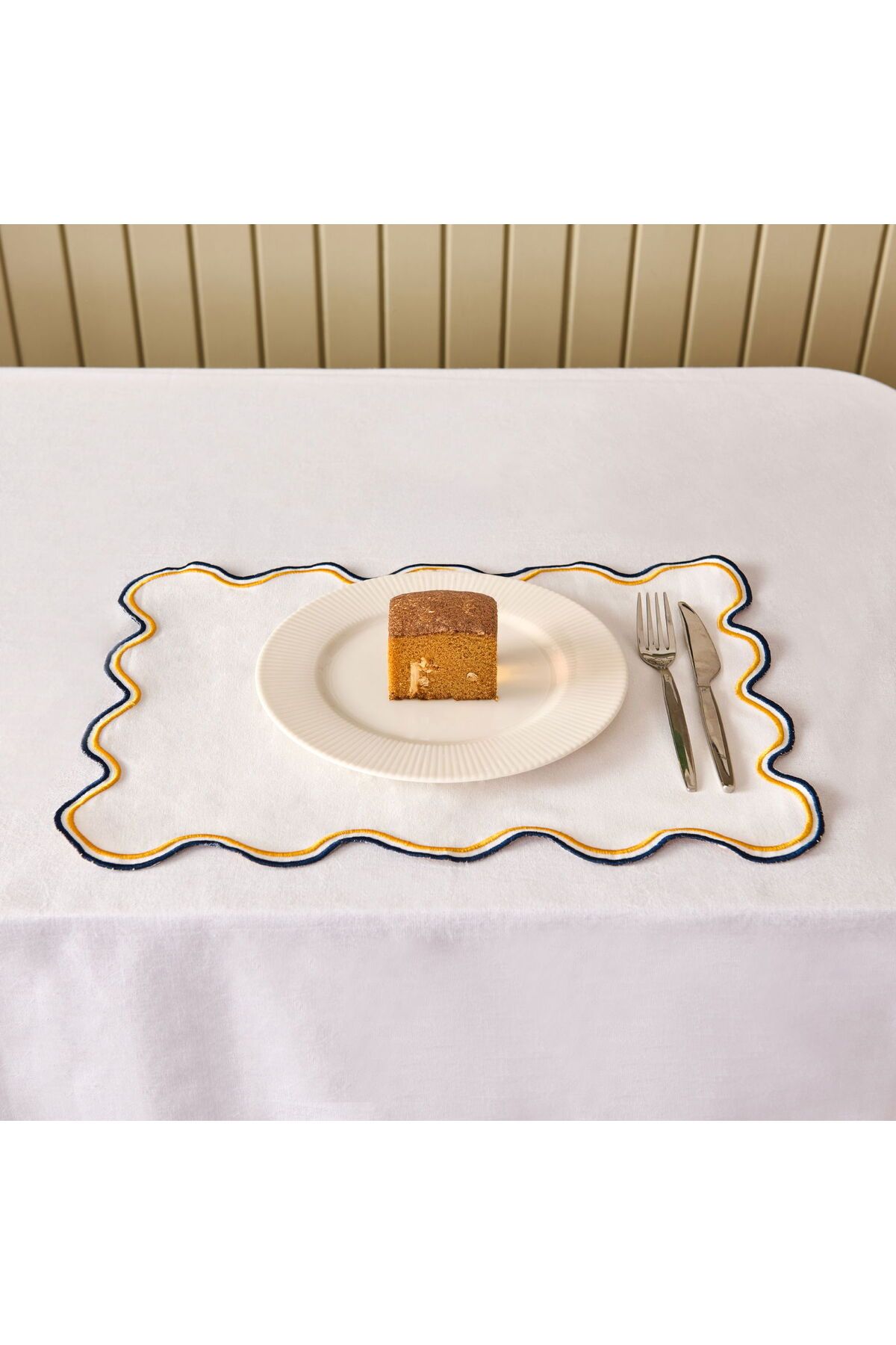 ASPARTAM Soft Nonna Amerikan Servis - Hardal / Mavi - 30x50 cm