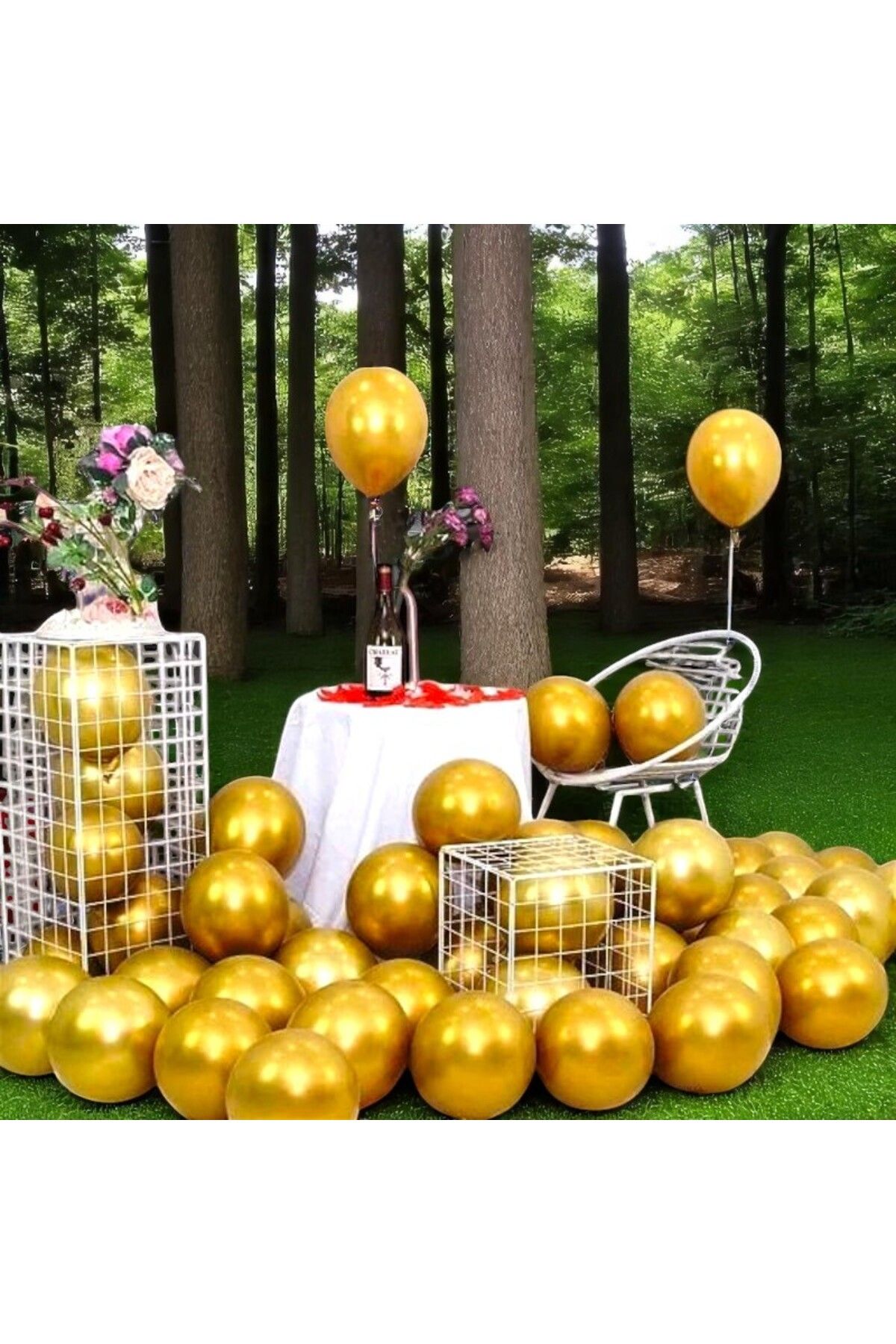 Kuzey 25 ADET GOLD KROM BALON GOLD PARLAK METALİK BALON KROM GOLD BALON HELYUM GAZINA UÇAN BALONA UYGUNDUR