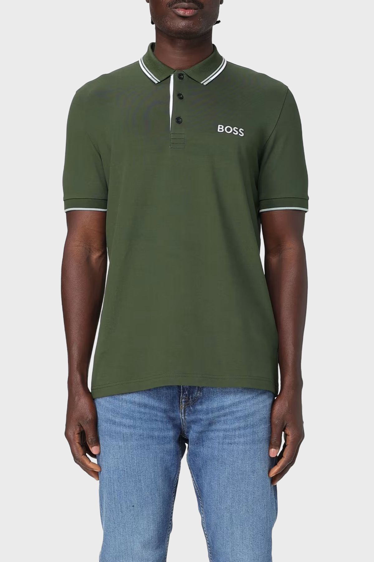 BOSS Pamuklu Regular Fit Düğmeli Polo T Shirt Erkek POLO YAKA T SHİRT 50469102 355