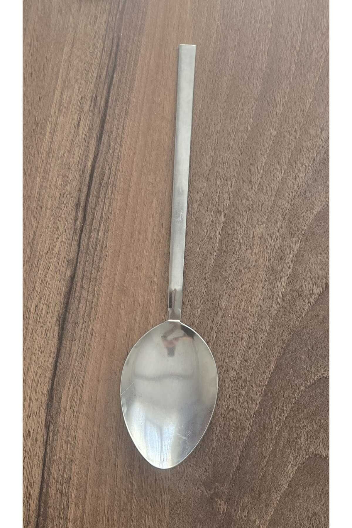 BuMeria 1 Adet Paslanmaz Çelik Servis Kaşığı, 20 Cm Orta Kalite