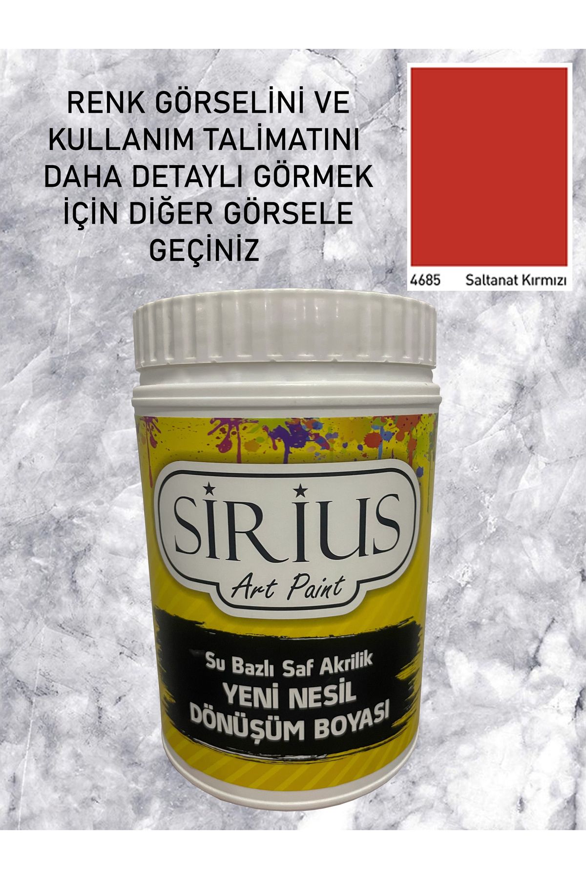 SİRİUS Mobilya, Ahşap, Fayans Çoklu Yüzey Yenileme Boyası 1LT
