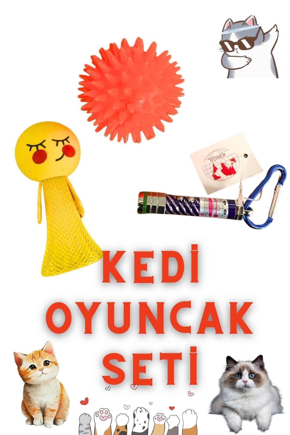 teknotrust Işıklı Top ve Zıp Zıp Kedi Oyuncağı Seti, Eğlenceli ve Renkli Tasarım