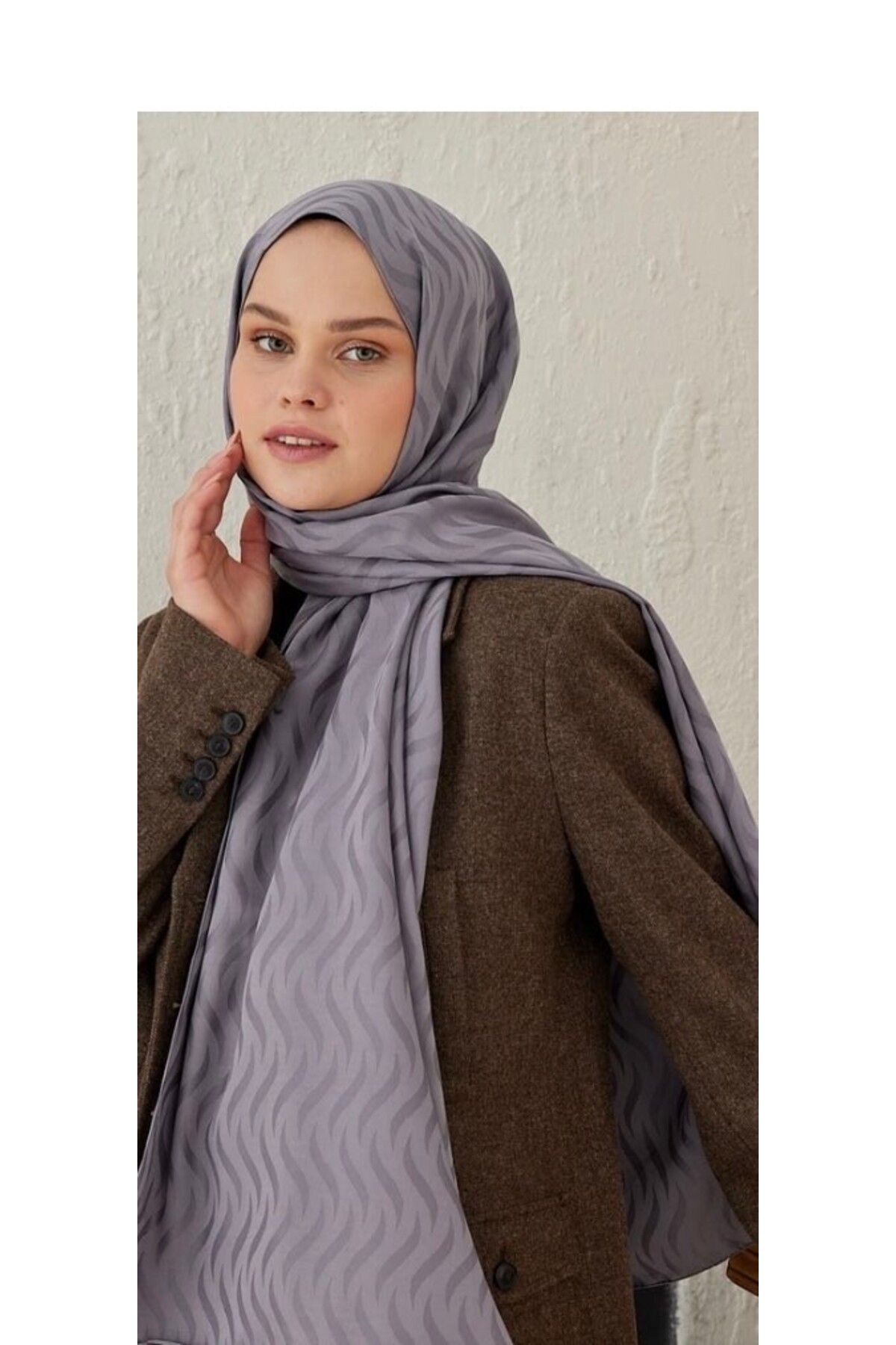 YALENA SCARF İpeksi Jakar Şal-Zebra Desen