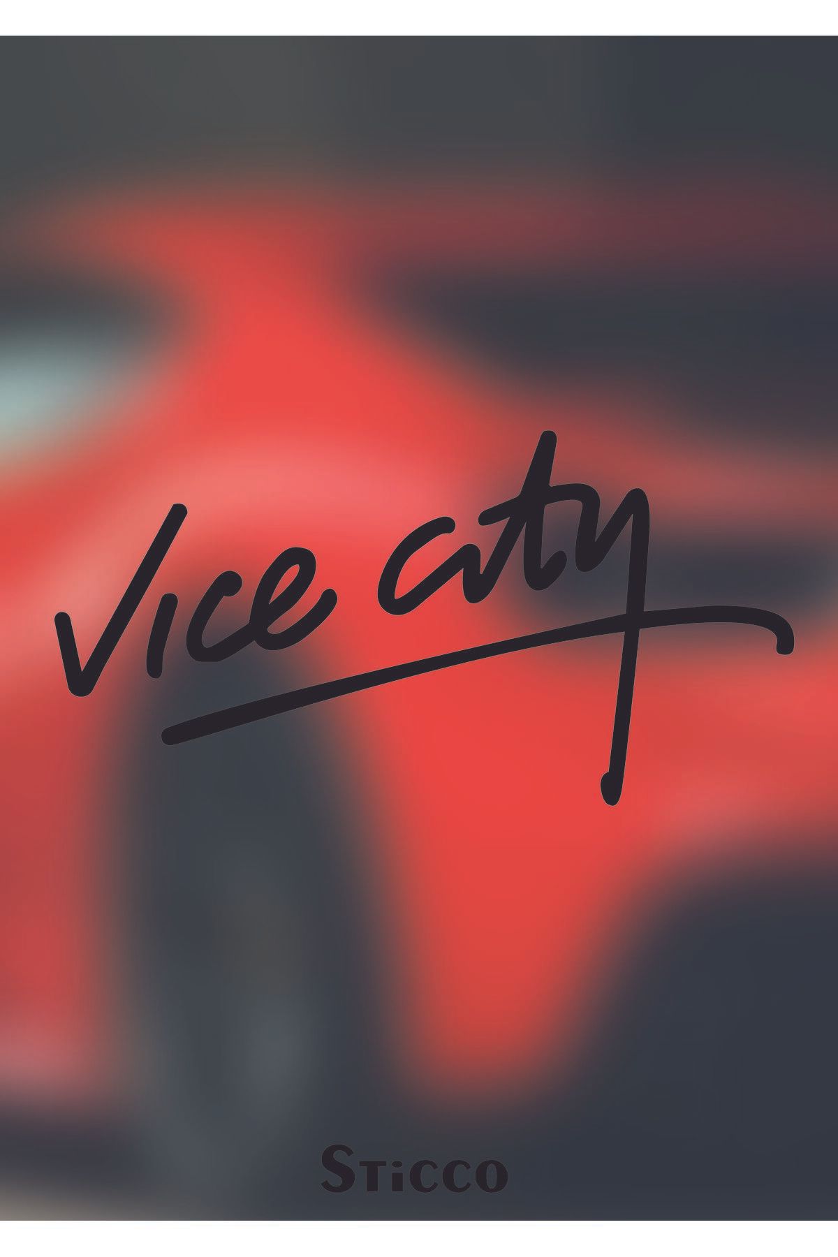 Sticco Vice City - Araba Motosiklet Sticker 12x6,5 cm
