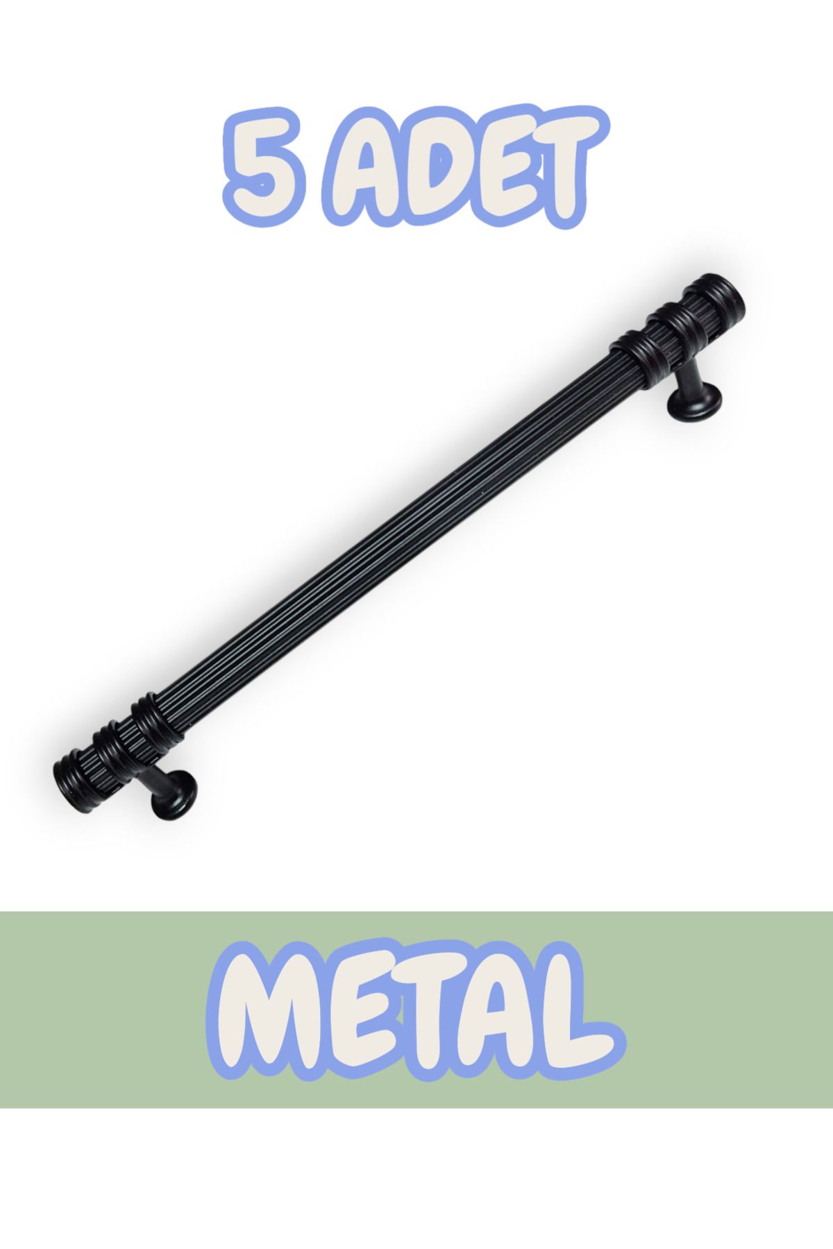 onderhomestore Nesli Alüminyum Metal Lüks Modern Mobilya Çekmece Mutfak Dolabı Kulpu Siyah (5 Adet)