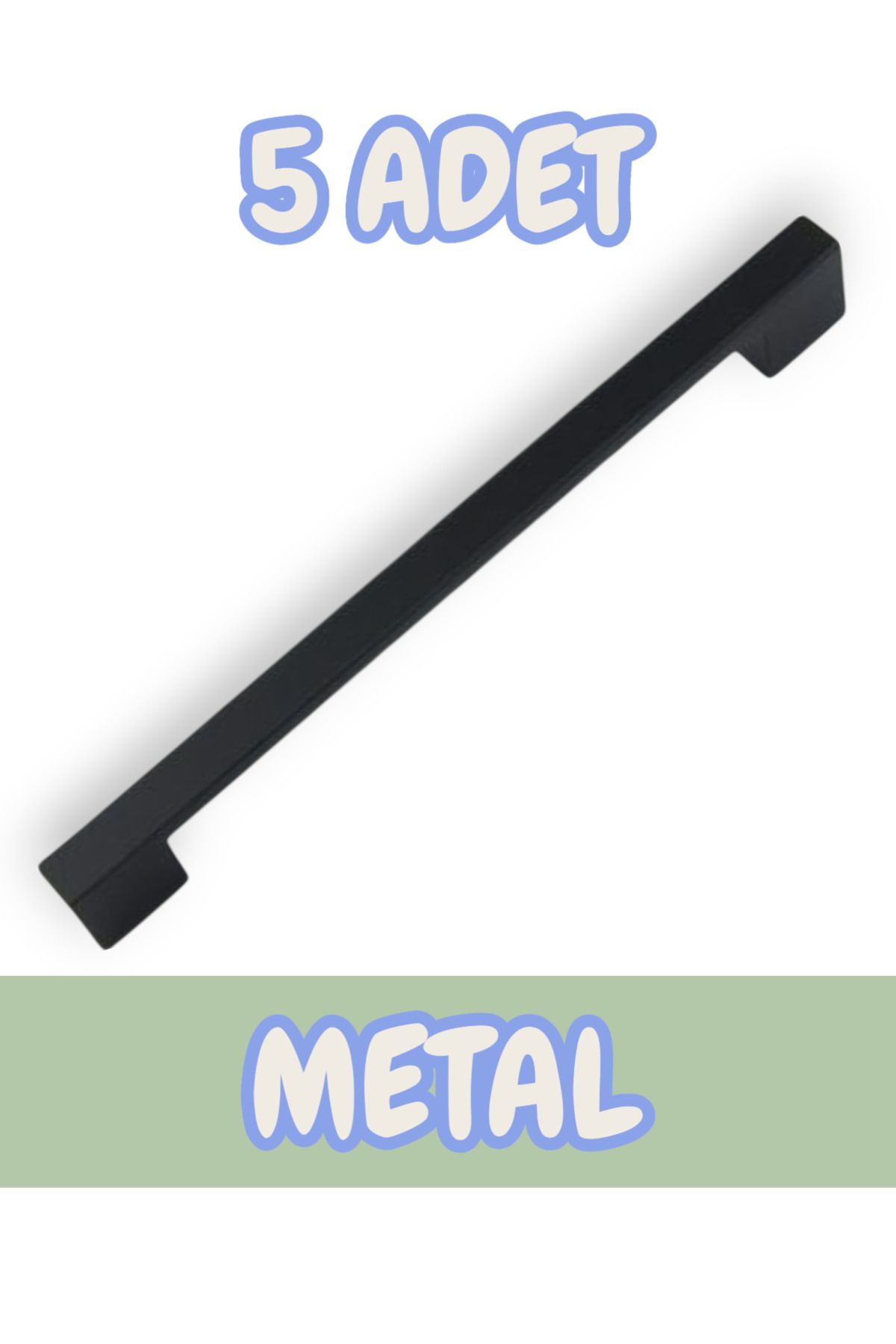 onderhomestore Köprü Alüminyum Metal Lüks Modern Mobilya Çekmece Mutfak Dolabı Kulpu Siyah (5 Adet)