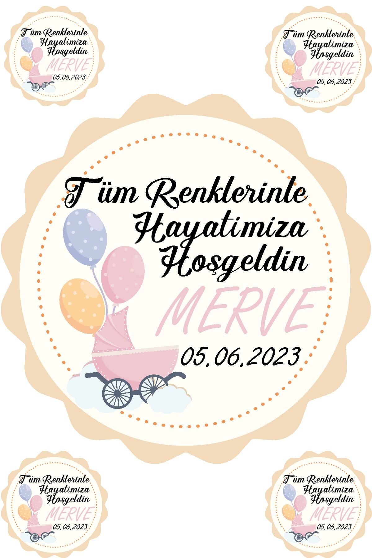 Elioure Kişiye Özel Yenidoğan ve Çocuk Doğum Günü Magnetleri, 100 Adet Set