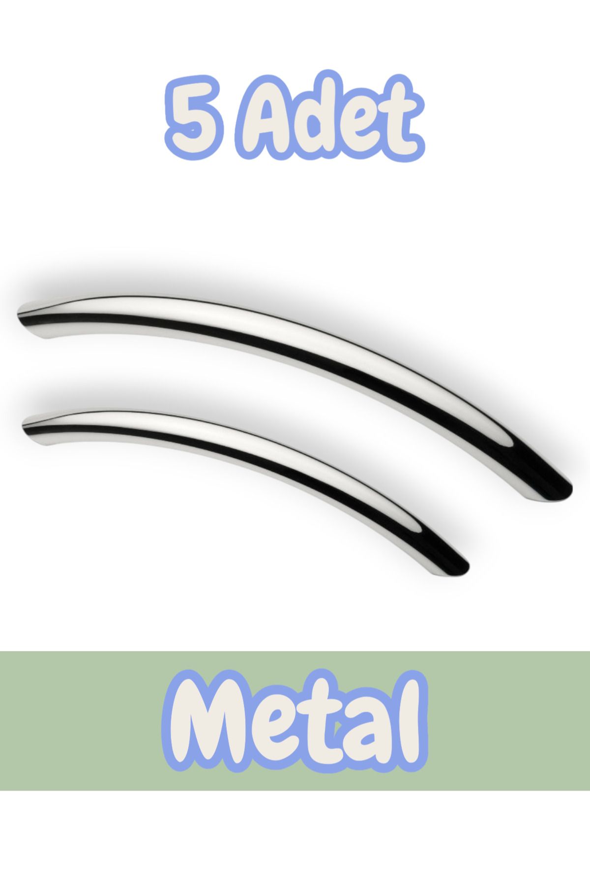 onderhomestore Eko Kumru Yay Alüminyum Metal Lüks Modern Mobilya Çekmece Mutfak Dolabı Kulpu Krom (5 Adet)