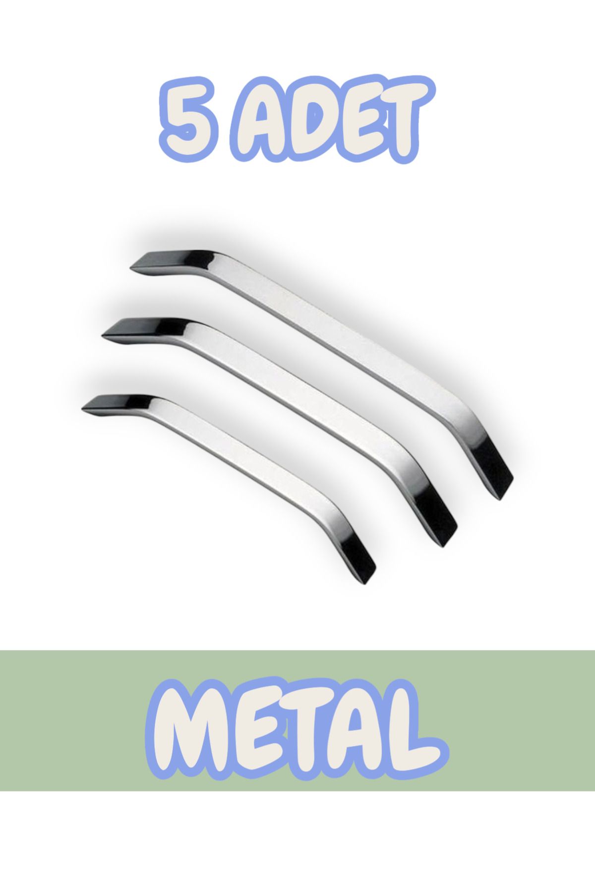 onderhomestore Eko Şahin Alüminyum Metal Lüks Modern Mobilya Çekmece Mutfak Dolabı Kulpu Krom (5 Adet)