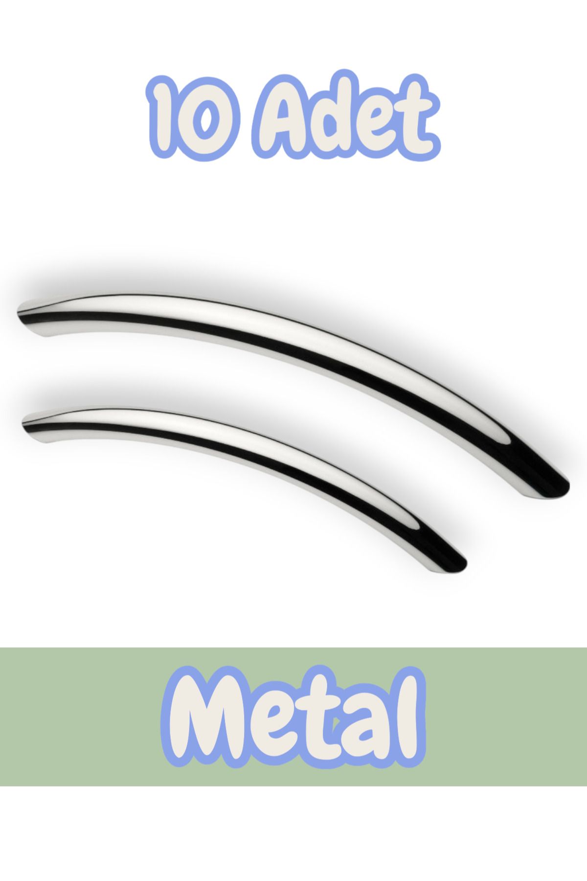 onderhomestore Eko Kumru Yay Alüminyum Metal Lüks Modern Mobilya Çekmece Mutfak Dolabı Kulpu Krom (10Adet)