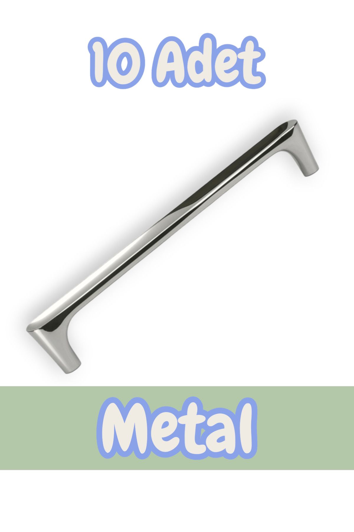 onderhomestore Saray Ağır Alüminyum Metal Lüks Modern Mobilya Çekmece Mutfak Dolabı Kulpu Krom 160mm (10 Adet)
