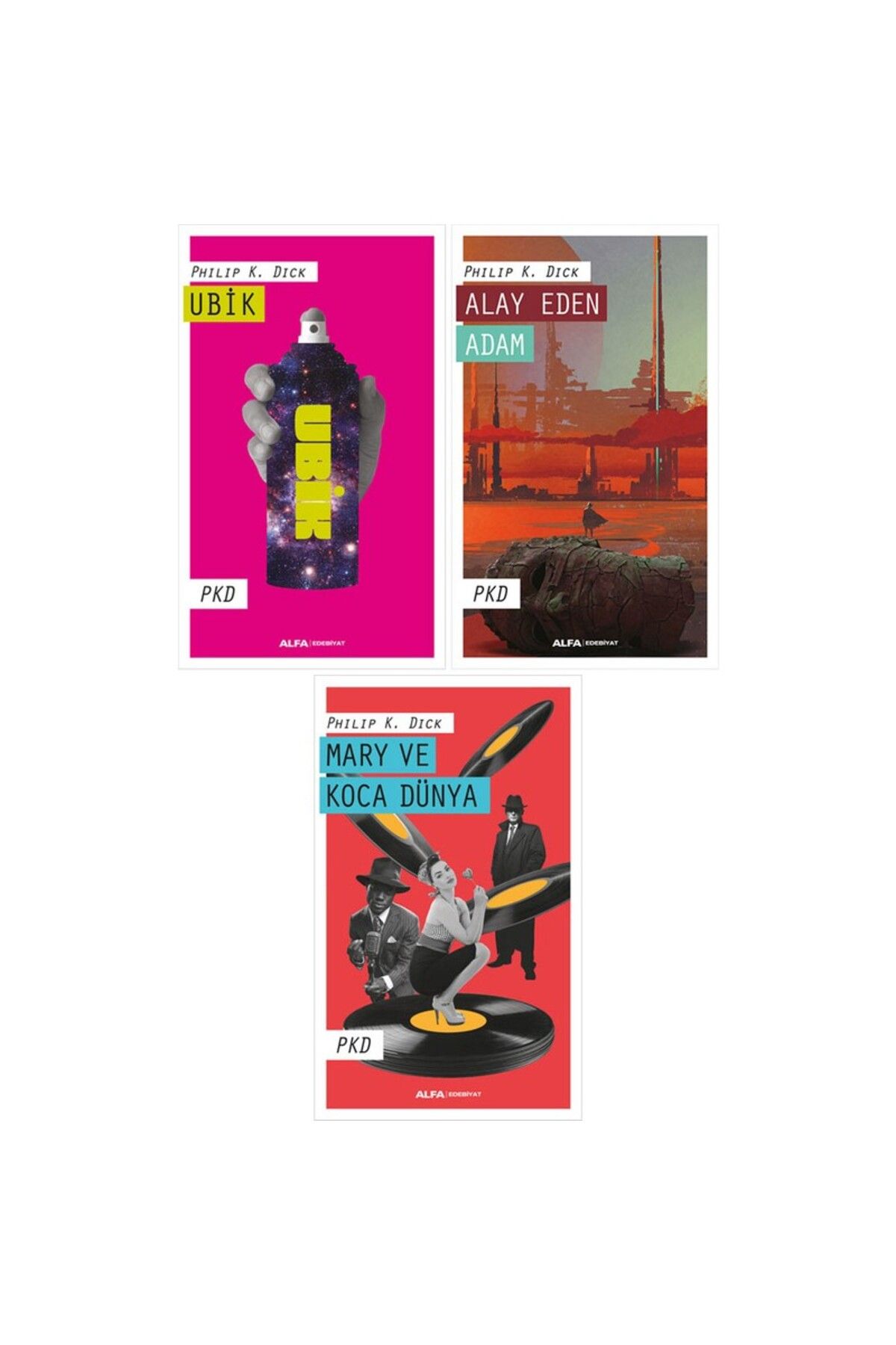 Alfa Yayınları Ubik - Alay Eden Adam - Mary ve Koca Dünya - 3 Kitap - Philip K. Dick